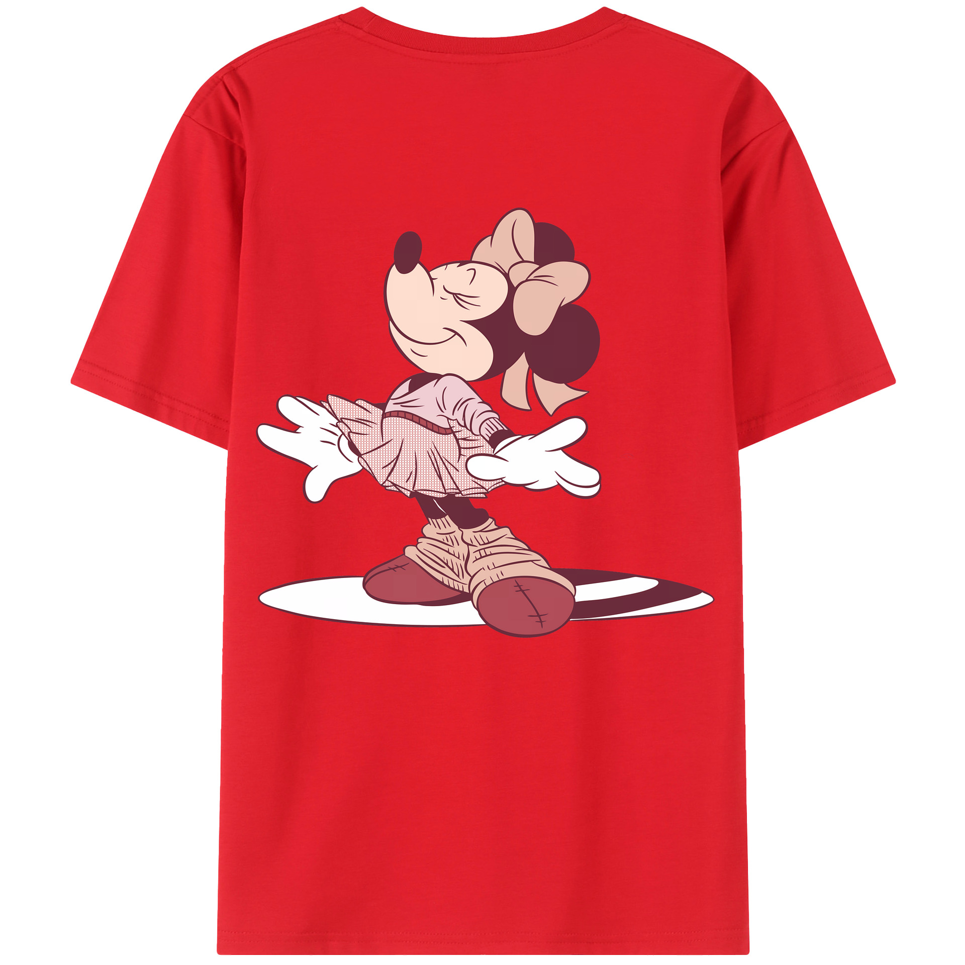 （画像用） ミッキーマウス Mickey Mouse レディース半袖Tシャツ(バックプリント)