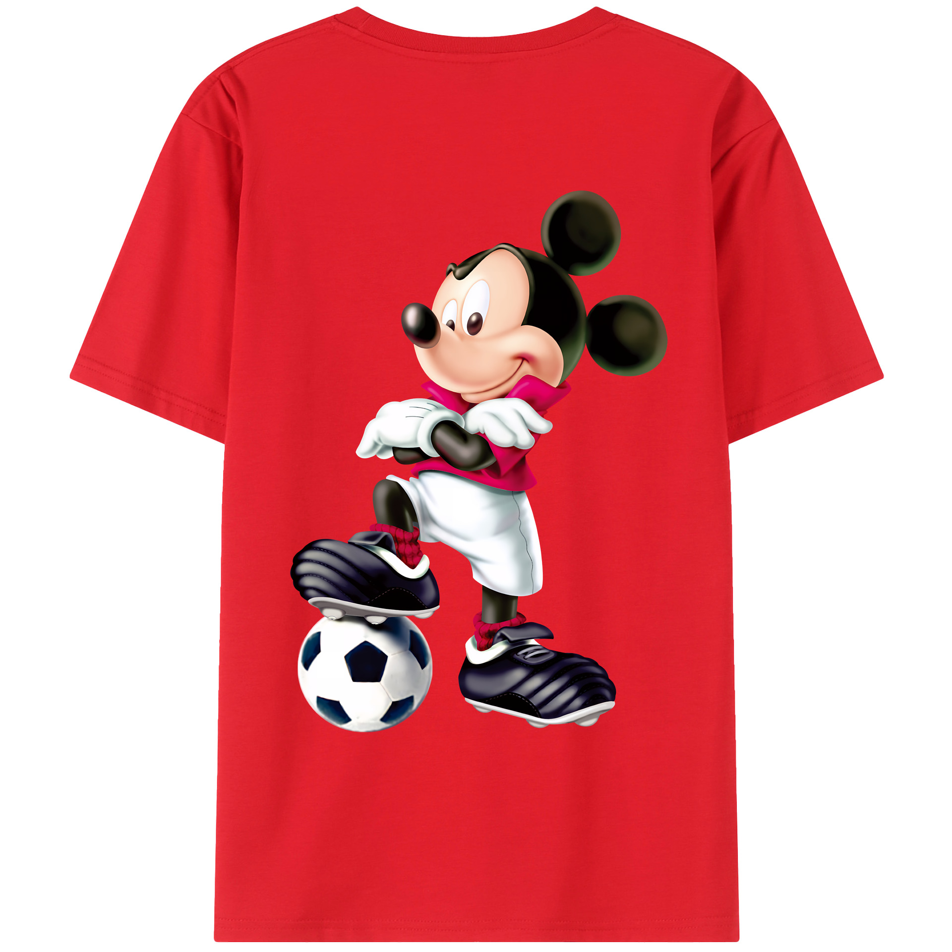 ミッキーマウス Mickey Mouse レディース半袖Tシャツ(バックプリント)