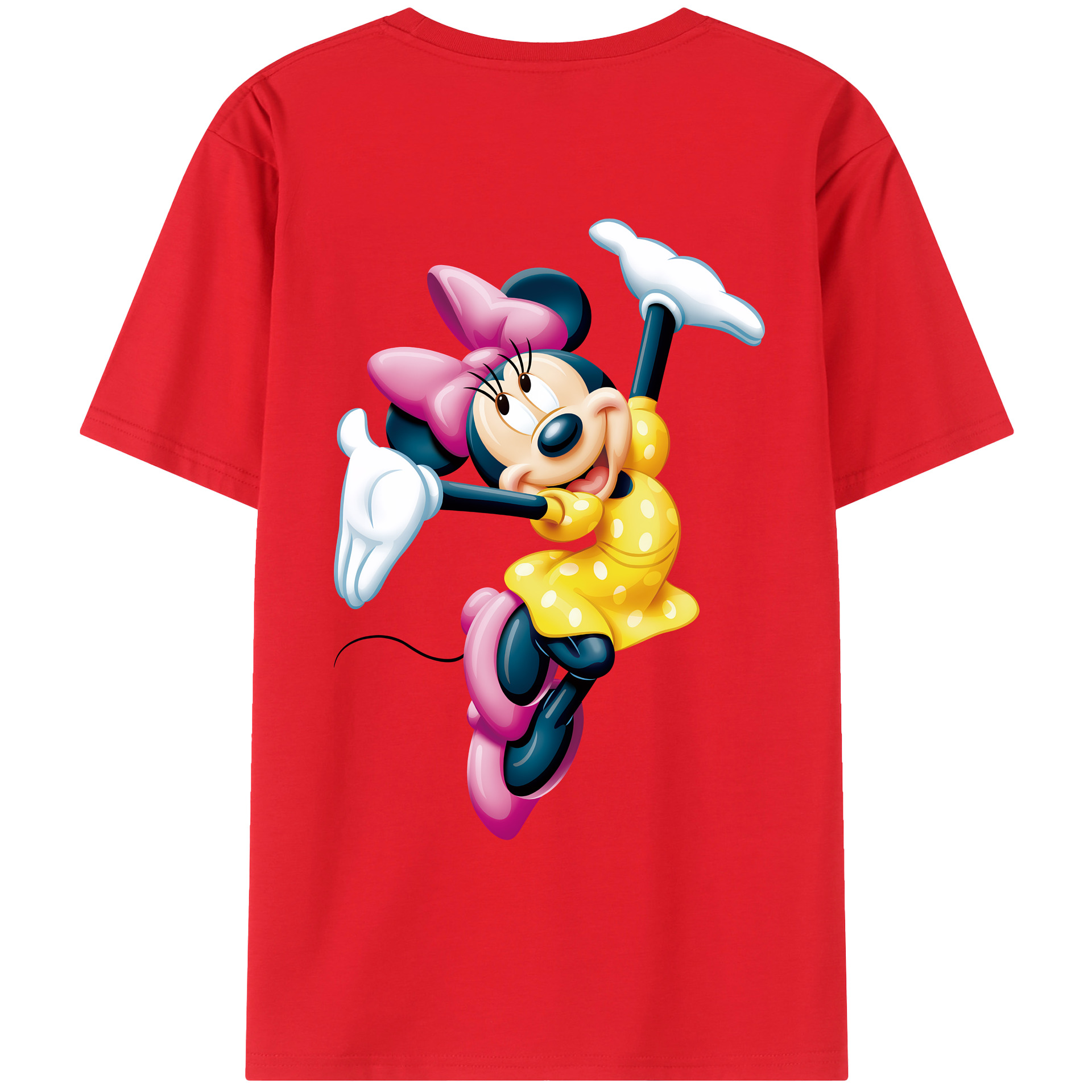 ミッキーマウス Mickey Mouse レディース半袖Tシャツ(バックプリント)