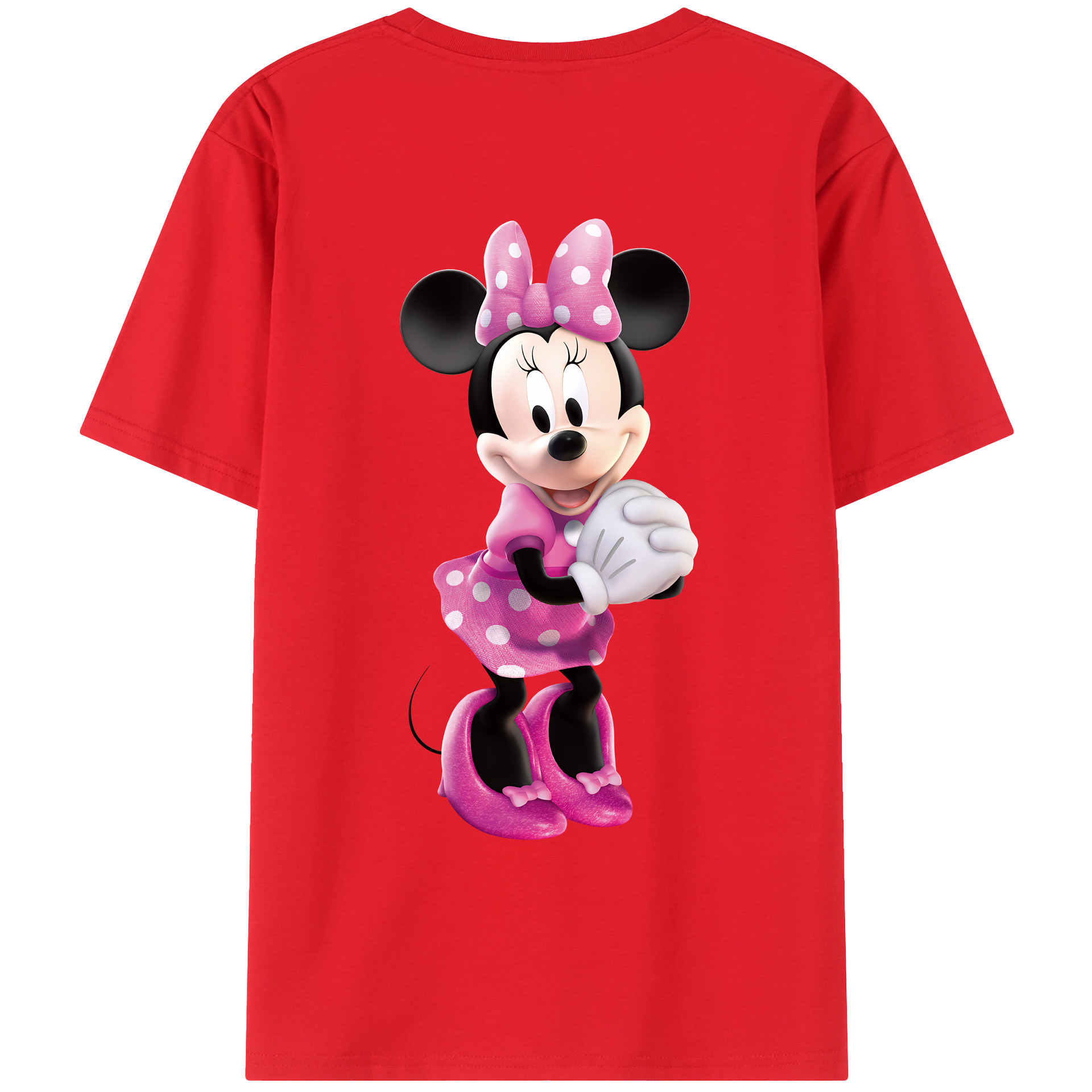 （画像用） ミッキーマウス Mickey Mouse レディース半袖Tシャツ(バックプリント)