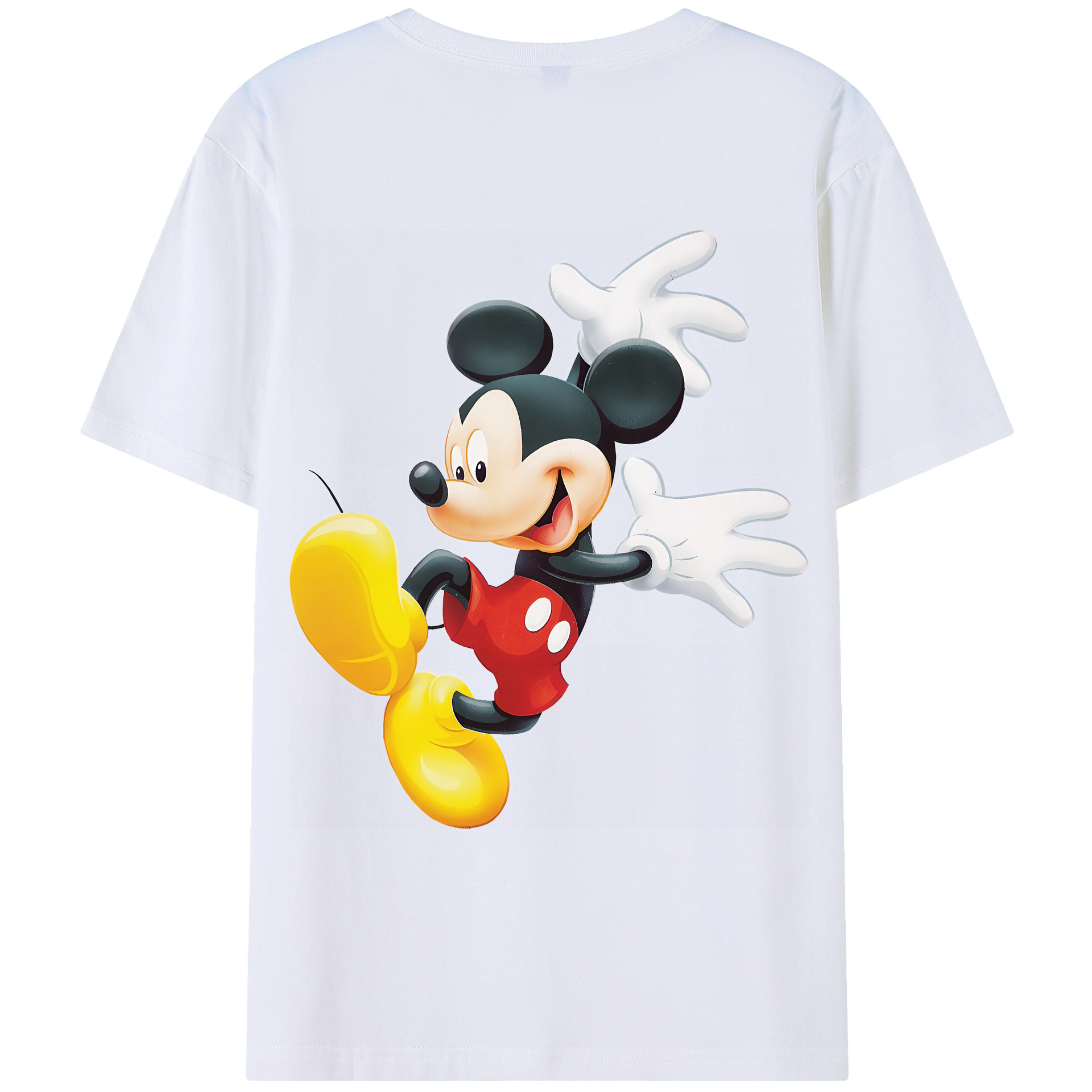 （画像用） ミッキーマウス Mickey Mouse レディース半袖Tシャツ(バックプリント)