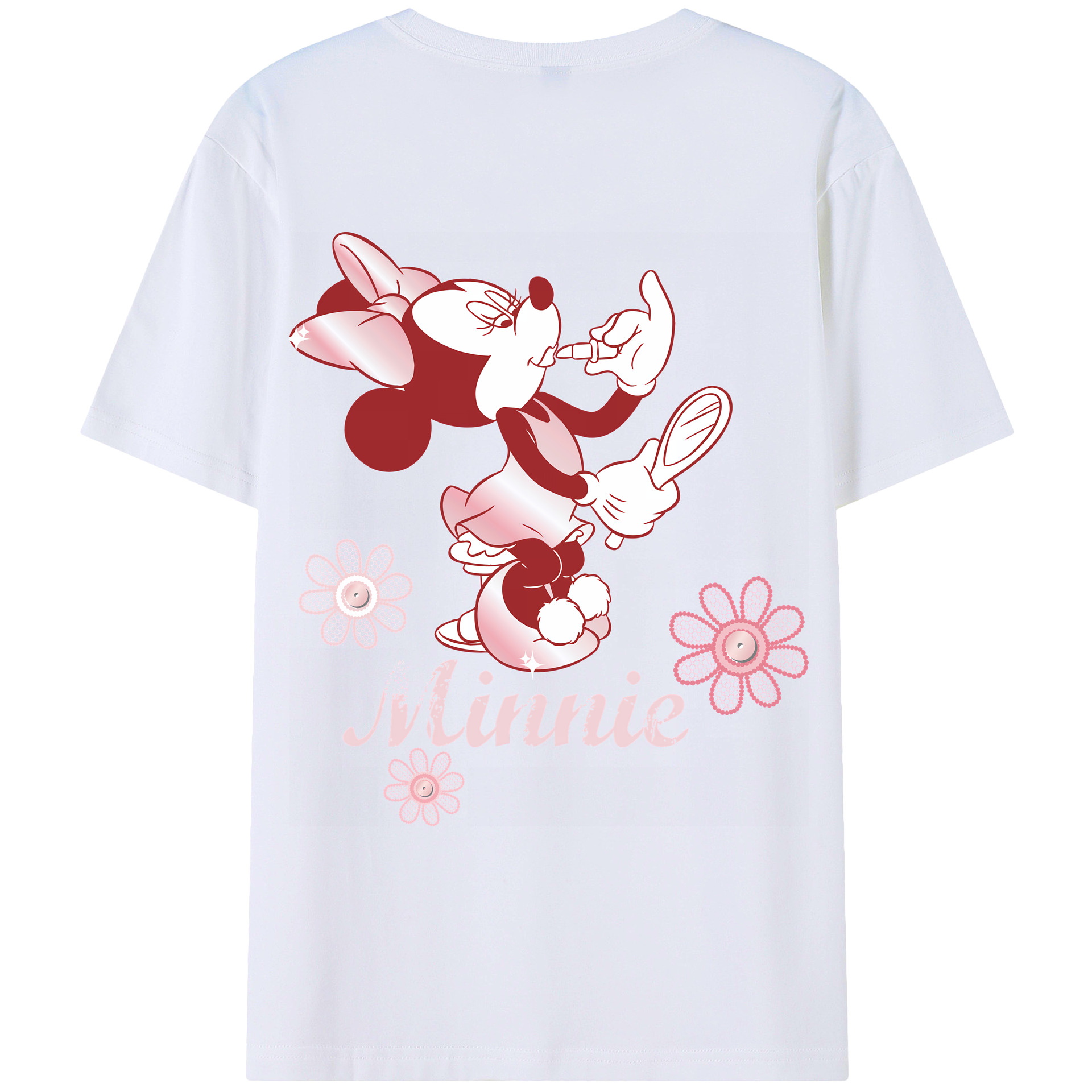 （画像用） ミッキーマウス Mickey Mouse レディース半袖Tシャツ(バックプリント)