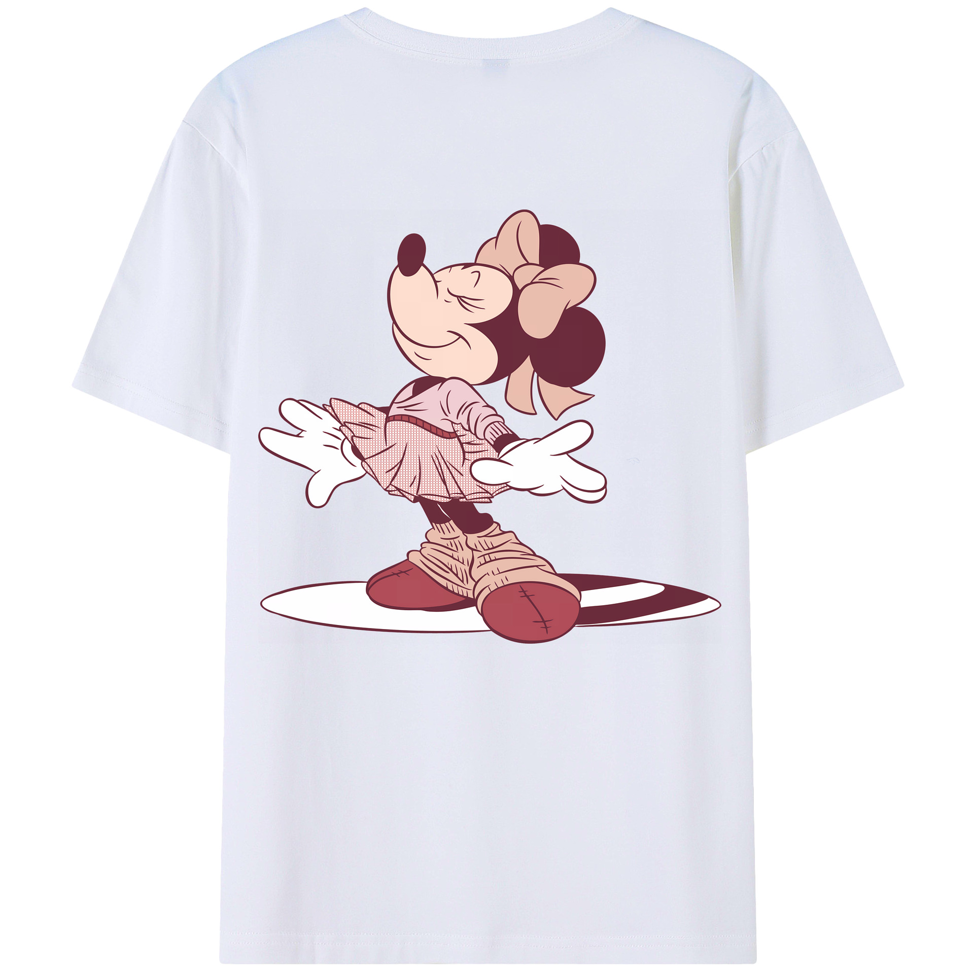 （画像用） ミッキーマウス Mickey Mouse レディース半袖Tシャツ(バックプリント)