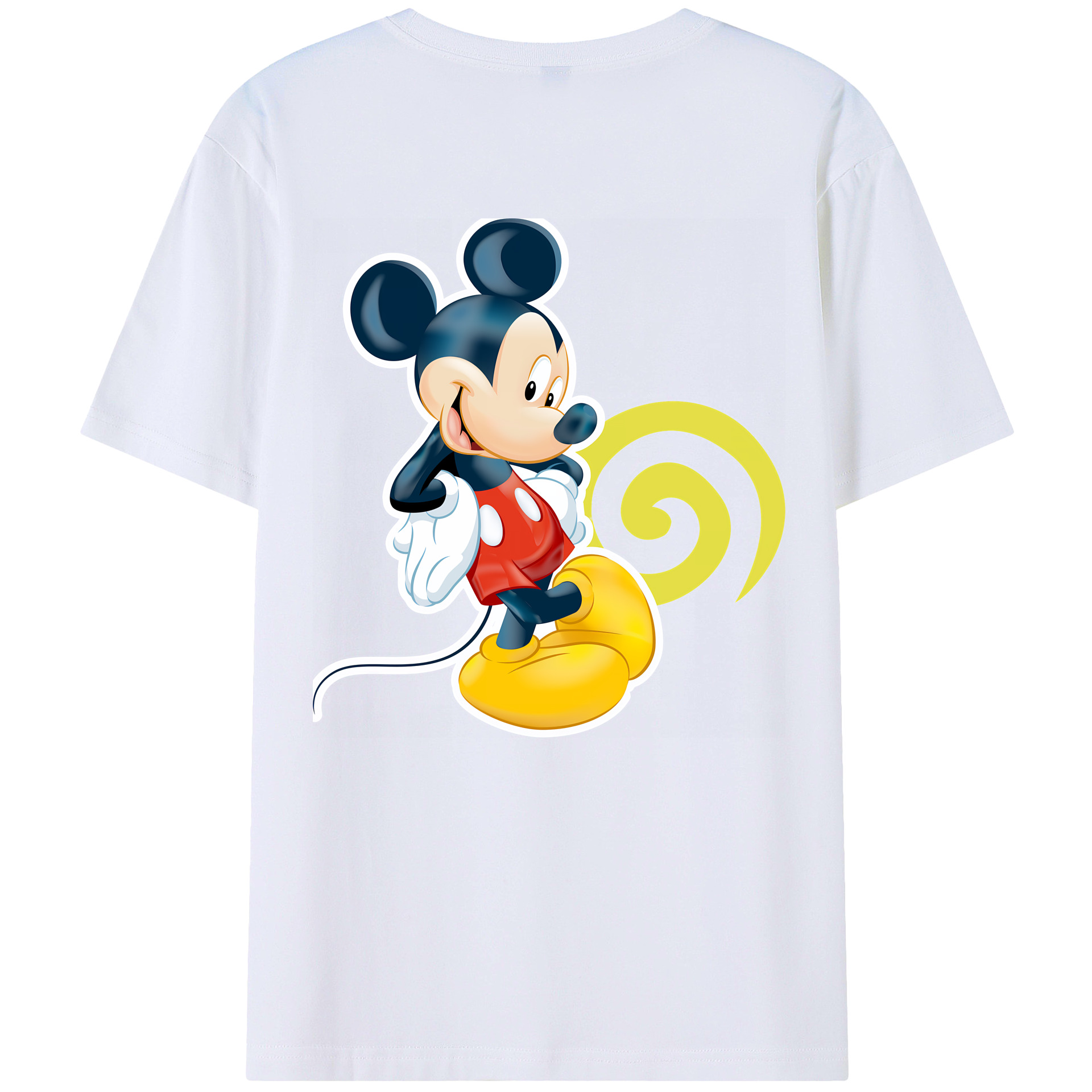 ミッキーマウス Mickey Mouse レディース半袖Tシャツ(バックプリント)