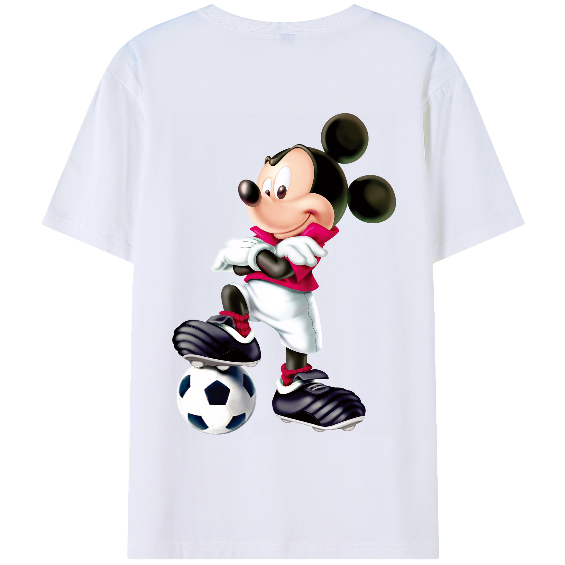 ミッキーマウス Mickey Mouse レディース半袖Tシャツ(バックプリント)