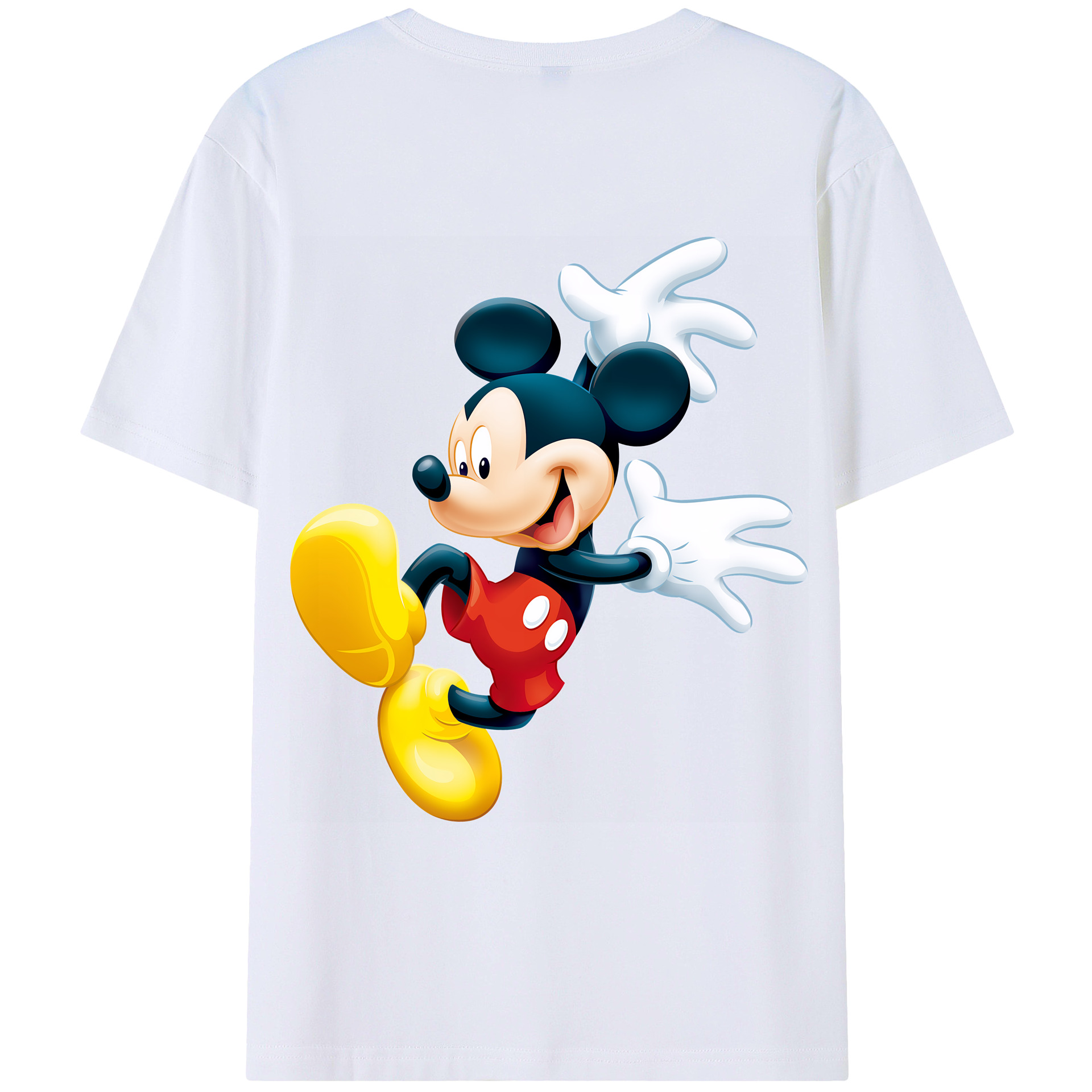 ミッキーマウス Mickey Mouse レディース半袖Tシャツ(バックプリント)