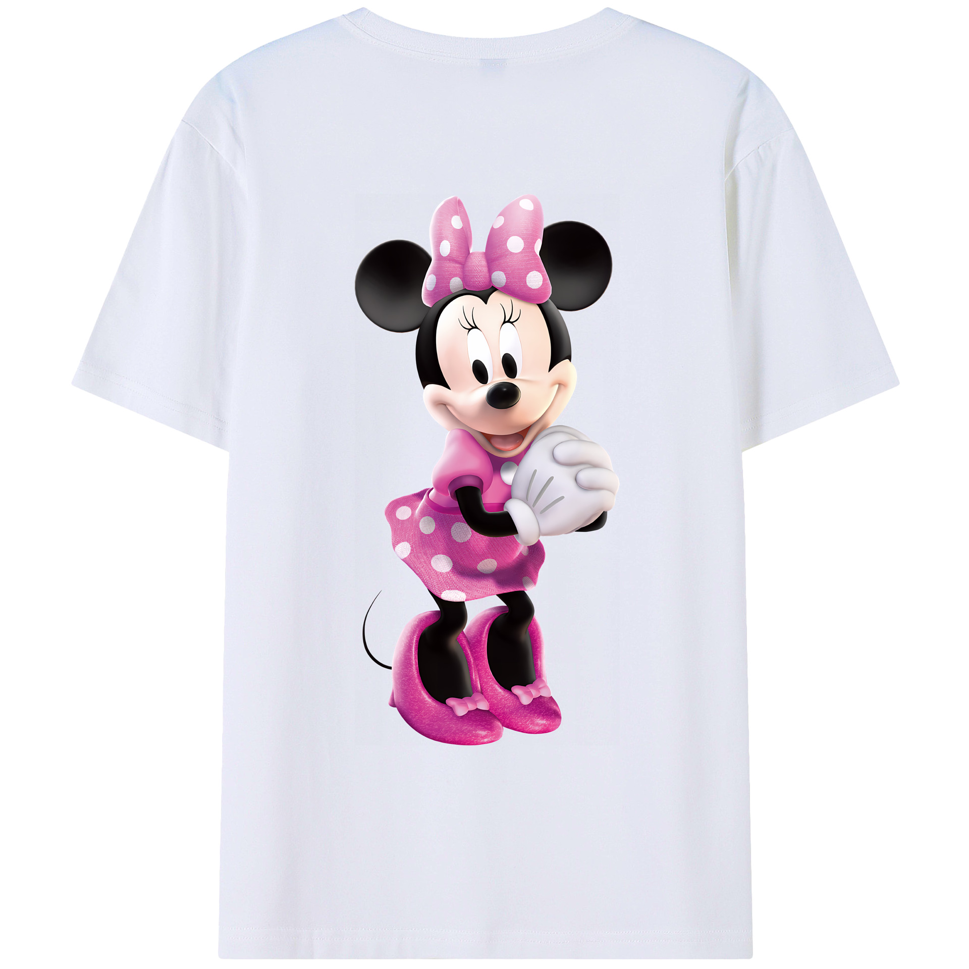 （画像用） ミッキーマウス Mickey Mouse レディース半袖Tシャツ(バックプリント)
