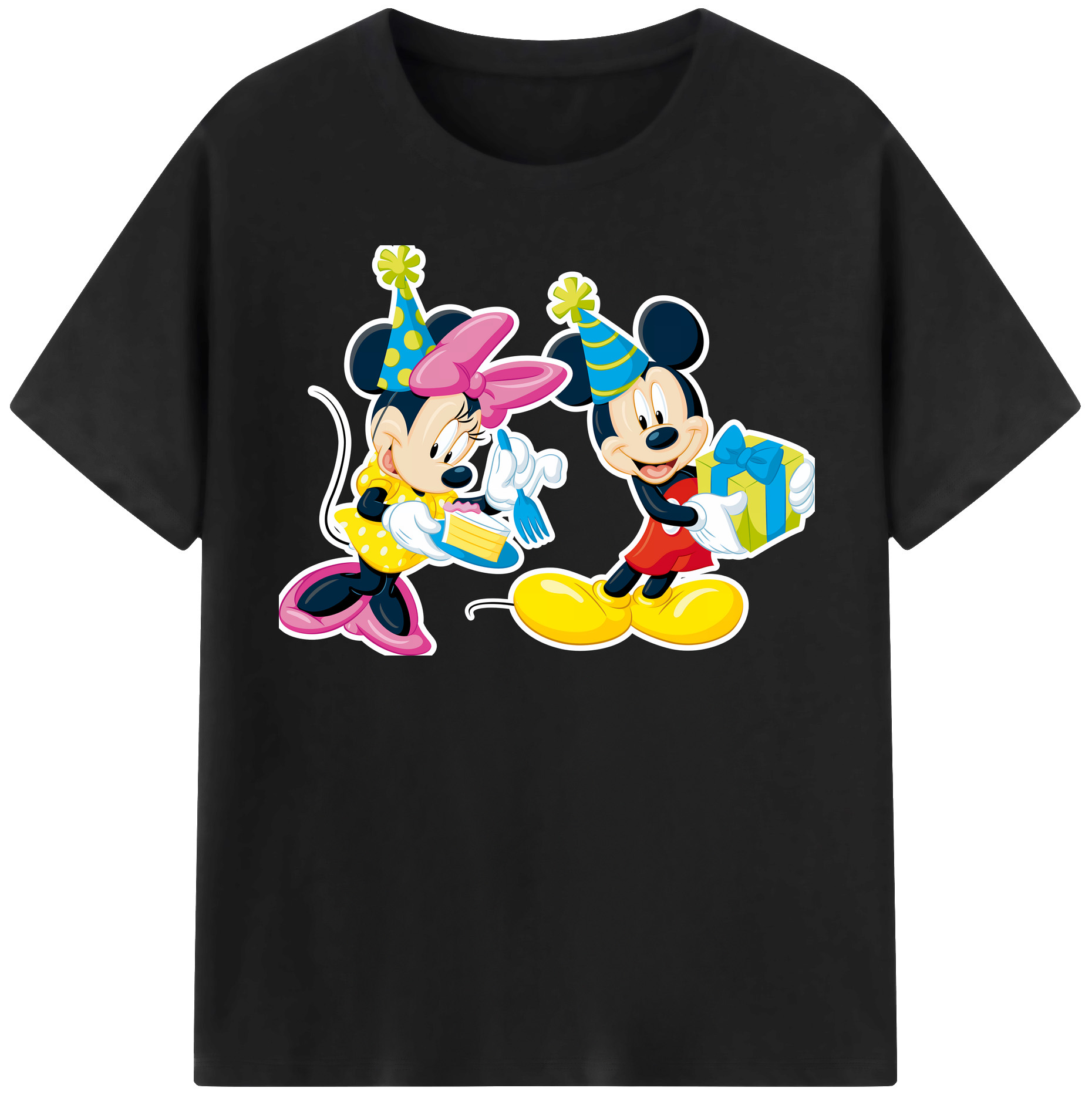 （画像用） ミッキーマウス Mickey Mouse レディースカジュアルプリントTシャツ（綿100％）