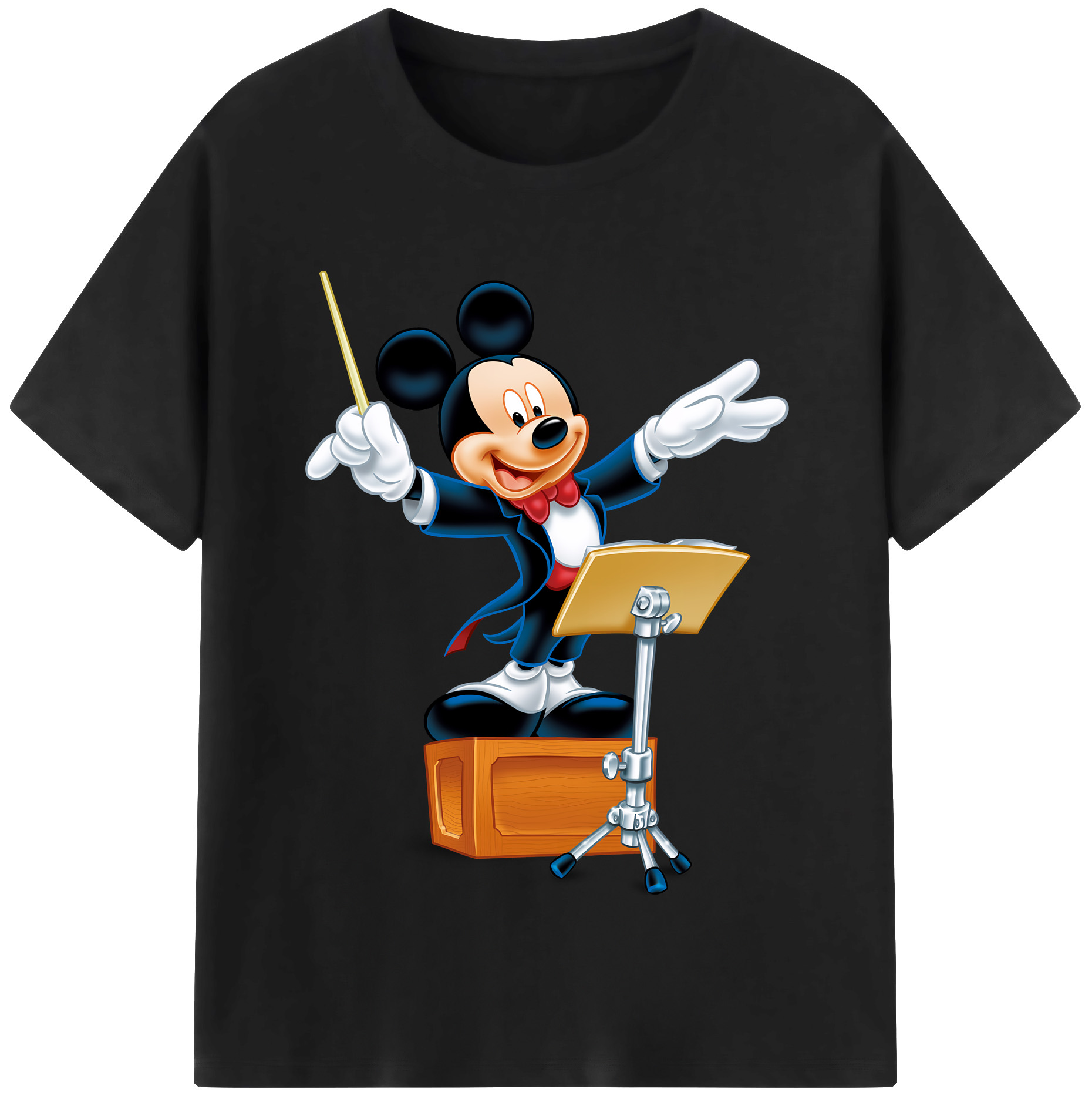 ミッキーマウス Mickey Mouse レディースカジュアルプリントTシャツ（綿100％）