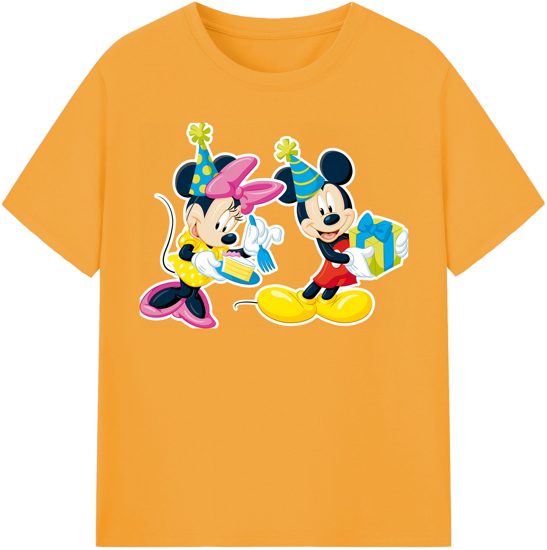 （画像用） ミッキーマウス Mickey Mouse レディースカジュアルプリントTシャツ（綿100％）