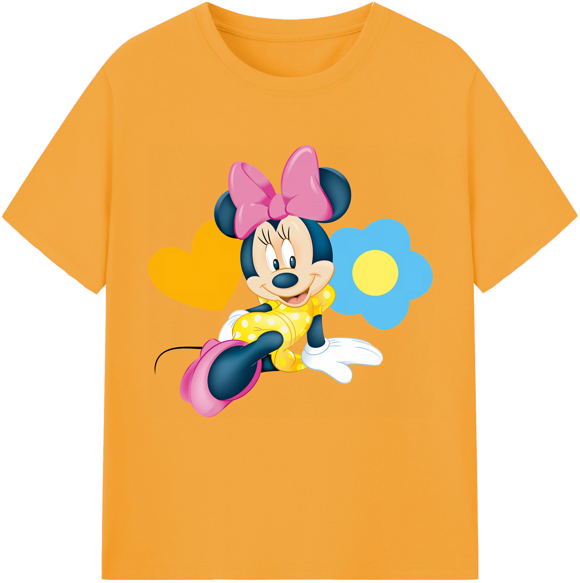 ミッキーマウス Mickey Mouse レディースカジュアルプリントTシャツ（綿100％）