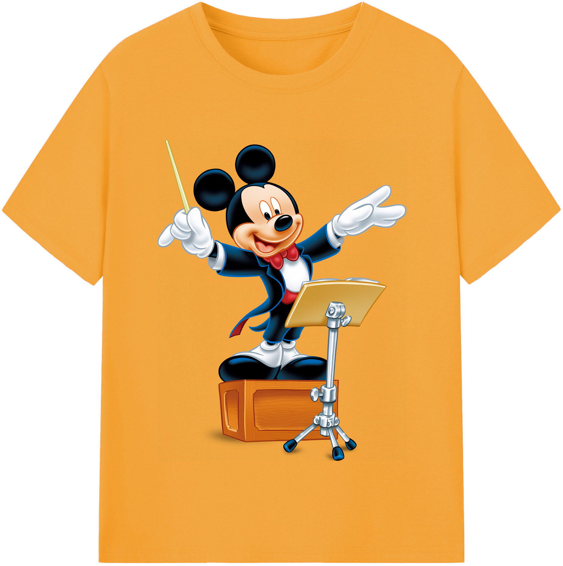 ミッキーマウス Mickey Mouse レディースカジュアルプリントTシャツ（綿100％）