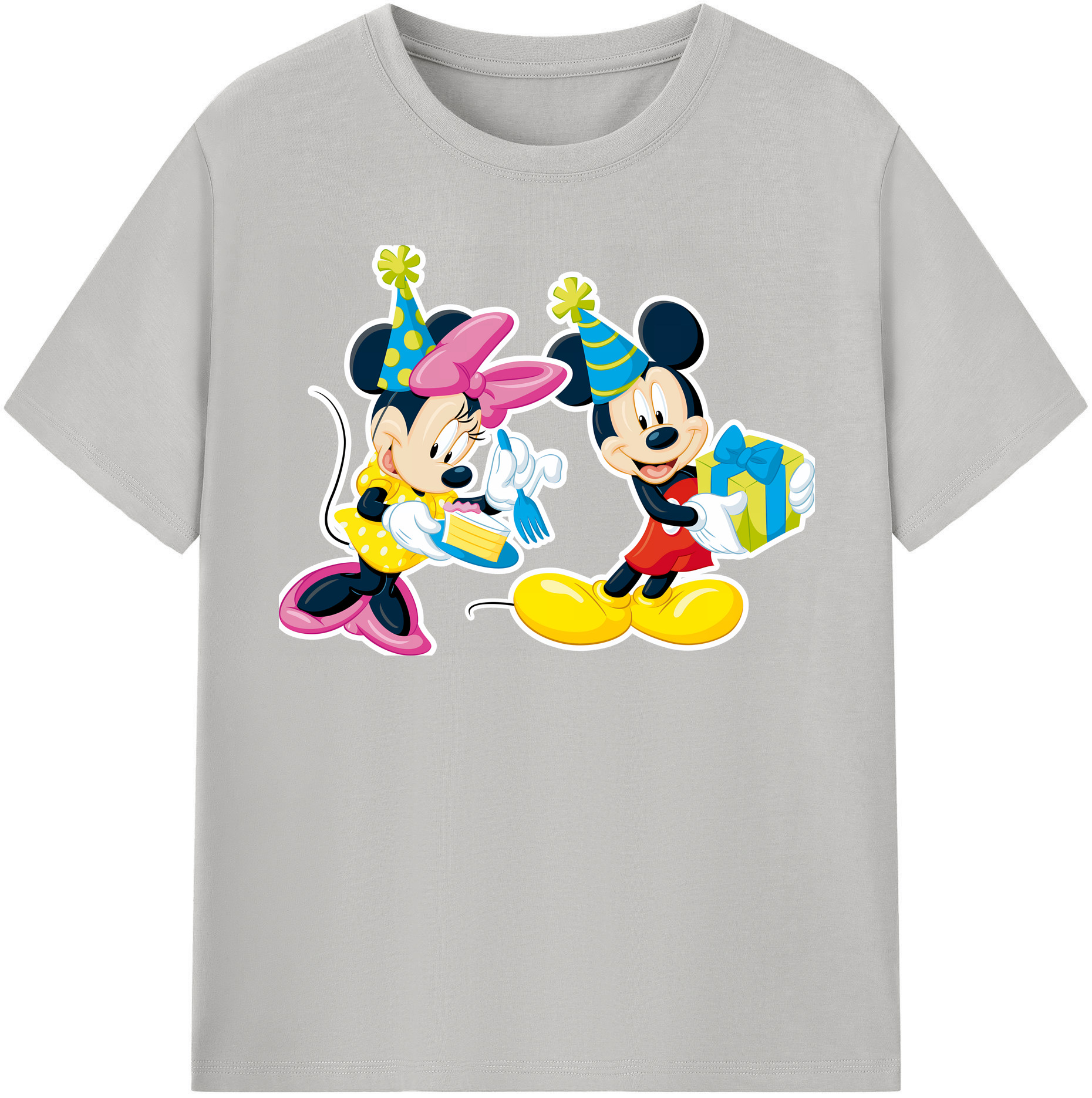 （画像用） ミッキーマウス Mickey Mouse レディースカジュアルプリントTシャツ（綿100％）
