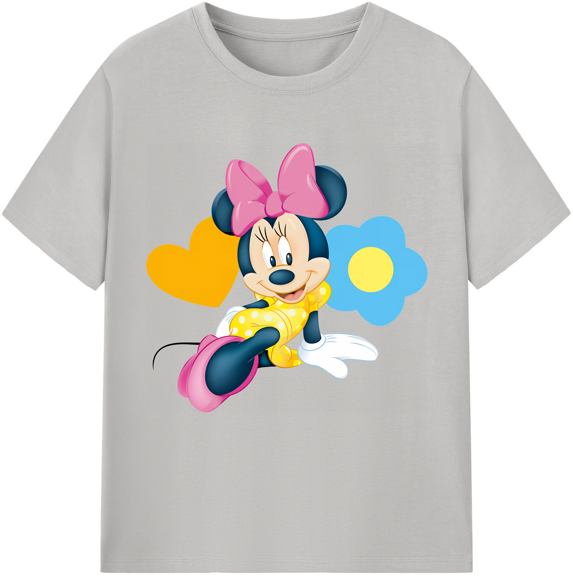 ミッキーマウス Mickey Mouse レディースカジュアルプリントTシャツ（綿100％）