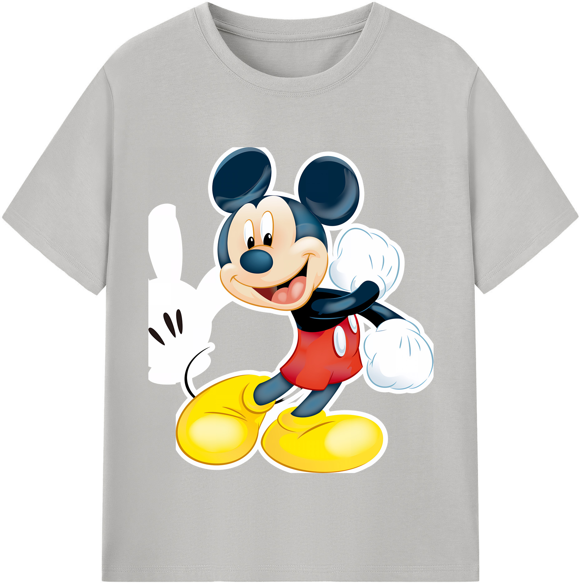 ミッキーマウス Mickey Mouse レディースカジュアルプリントTシャツ（綿100％）