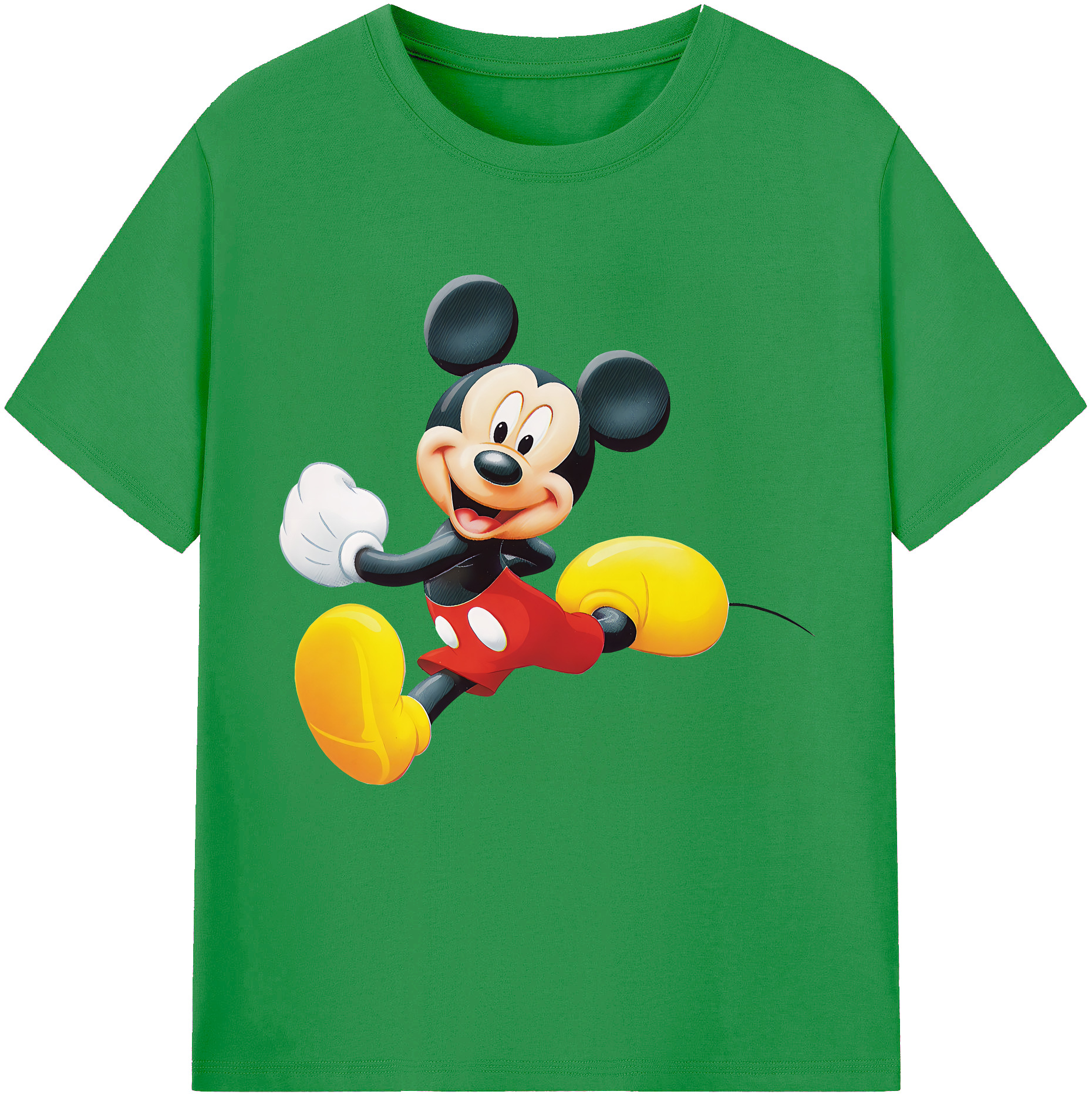 ミッキーマウス Mickey Mouse レディースカジュアルプリントTシャツ（綿100％）