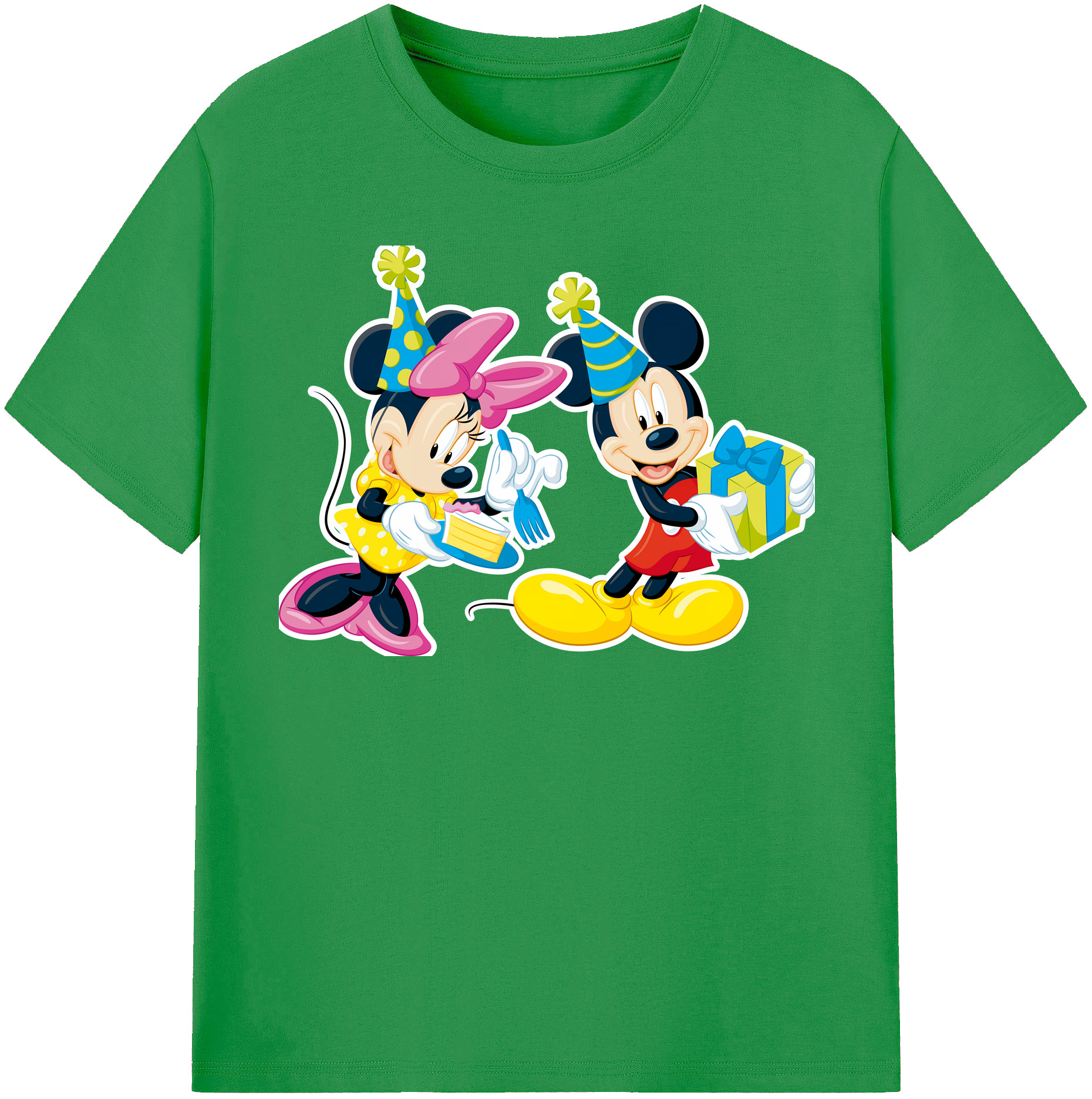 （画像用） ミッキーマウス Mickey Mouse レディースカジュアルプリントTシャツ（綿100％）