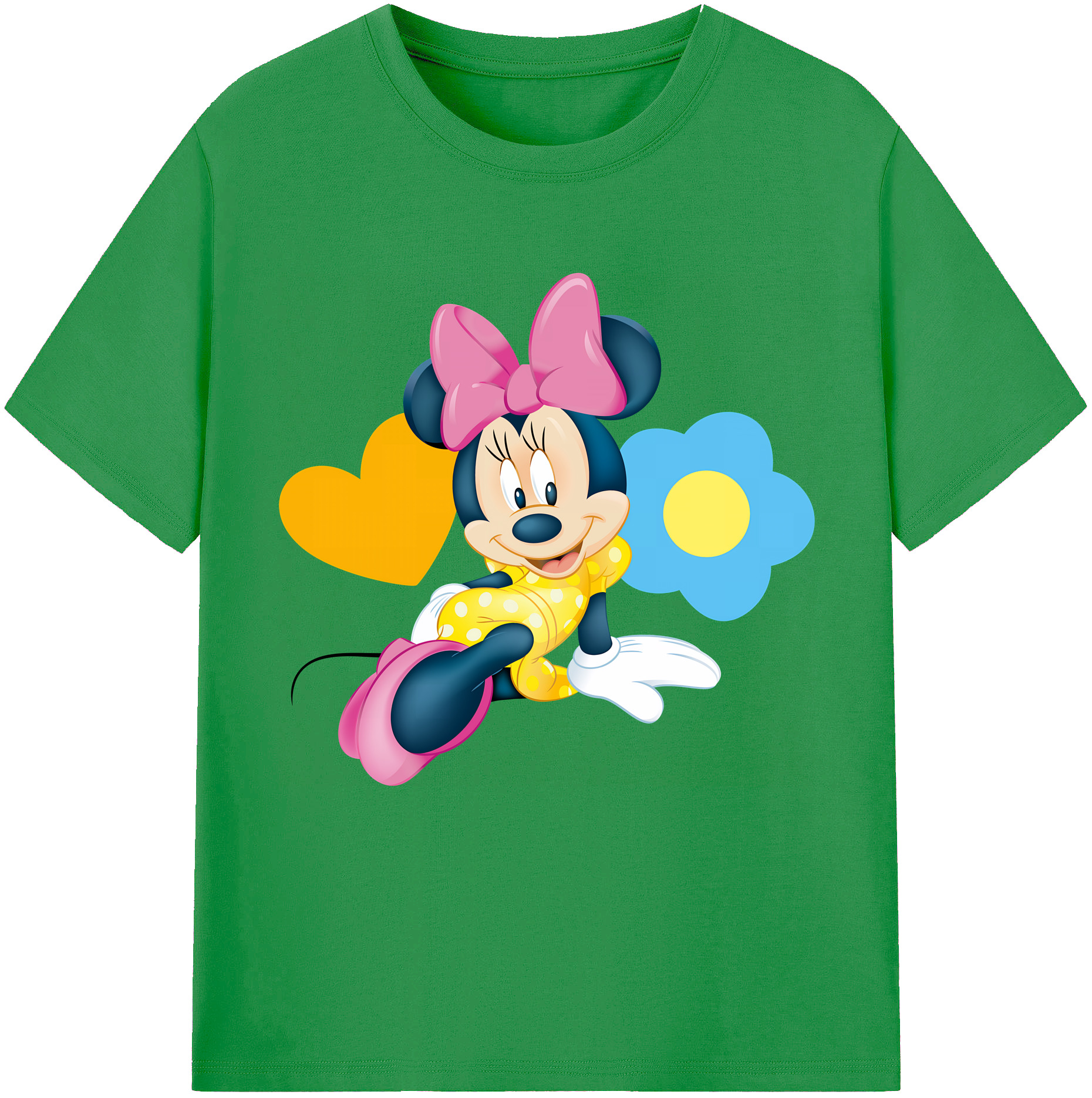 ミッキーマウス Mickey Mouse レディースカジュアルプリントTシャツ（綿100％）