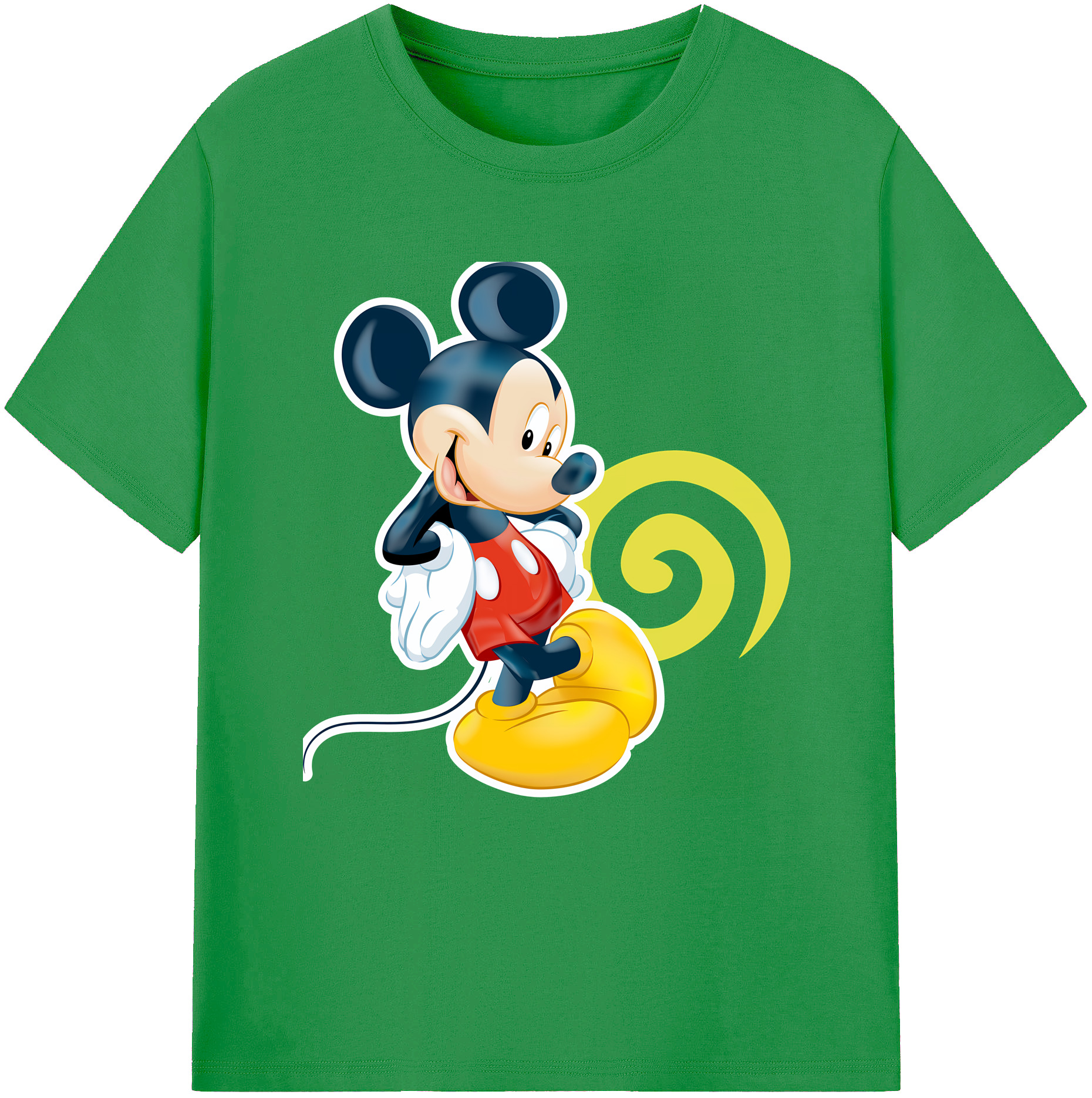 ミッキーマウス Mickey Mouse レディースカジュアルプリントTシャツ（綿100％）