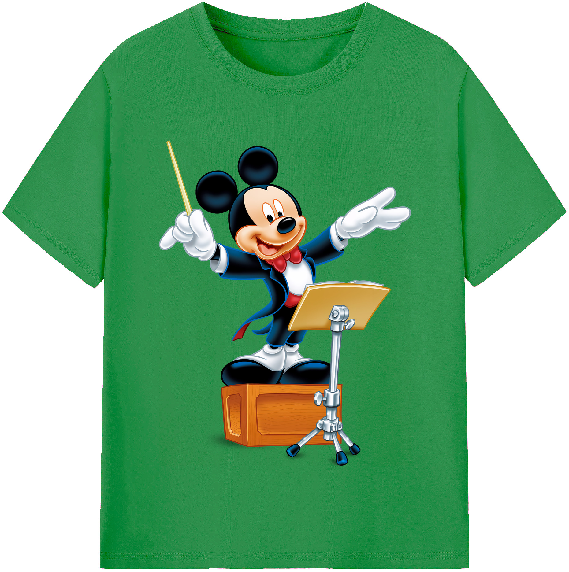 ミッキーマウス Mickey Mouse レディースカジュアルプリントTシャツ（綿100％）