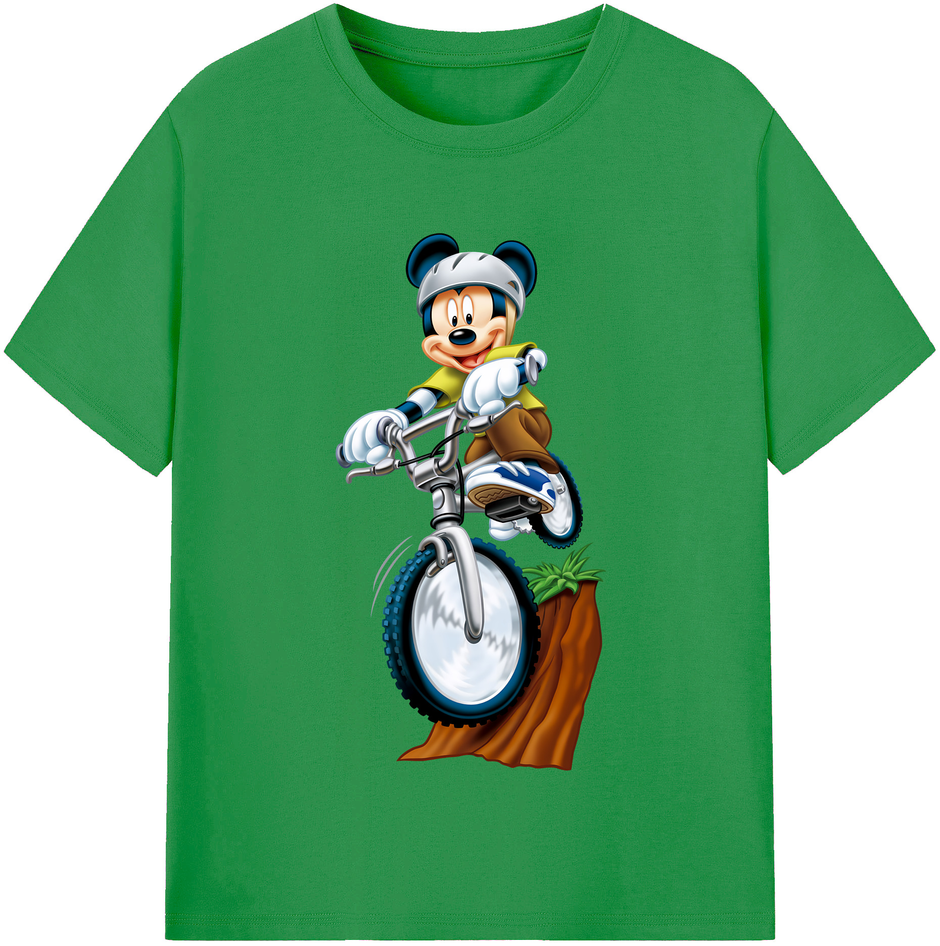 ミッキーマウス Mickey Mouse レディースカジュアルプリントTシャツ（綿100％）