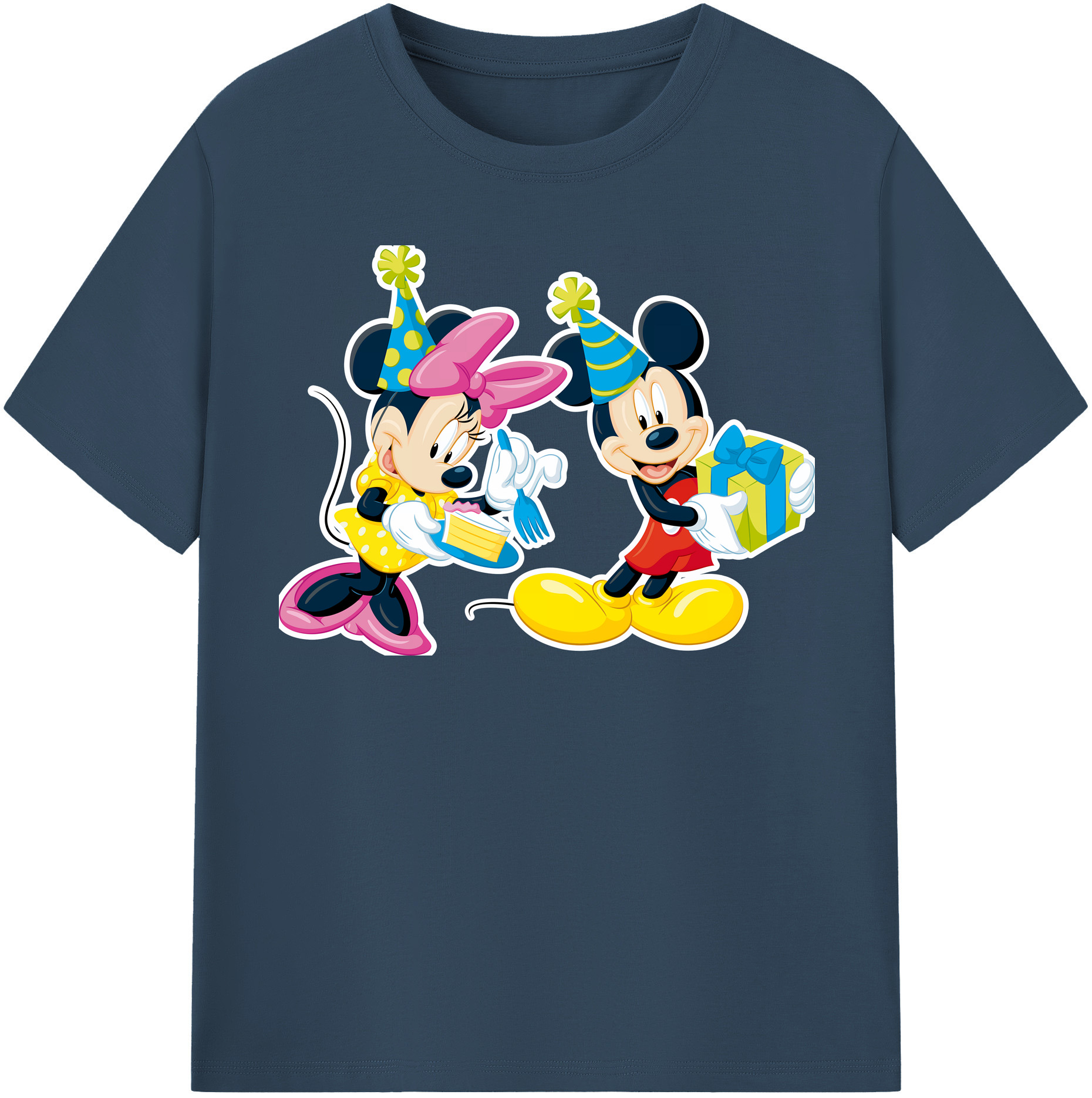 （画像用） ミッキーマウス Mickey Mouse レディースカジュアルプリントTシャツ（綿100％）