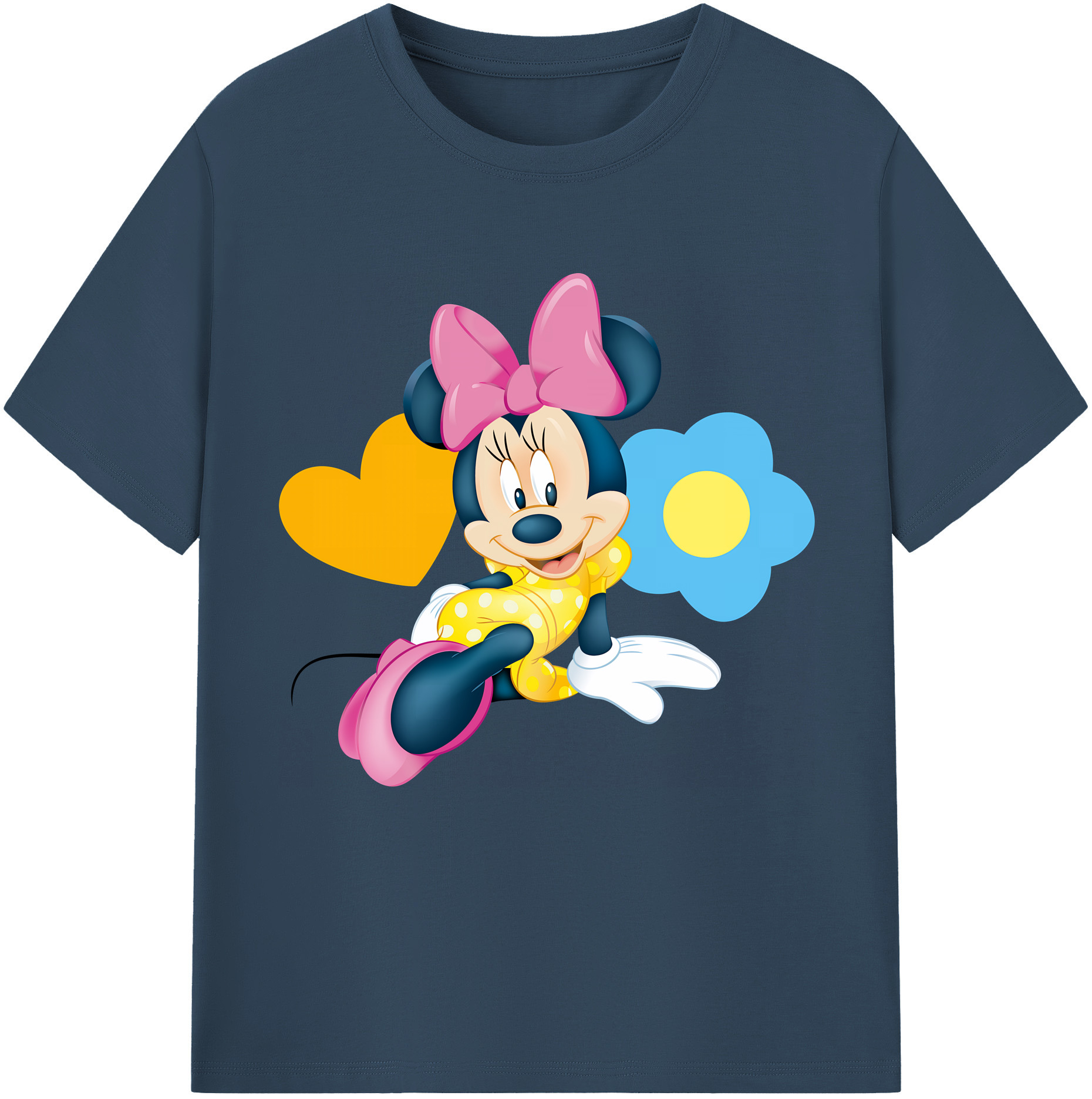 ミッキーマウス Mickey Mouse レディースカジュアルプリントTシャツ（綿100％）