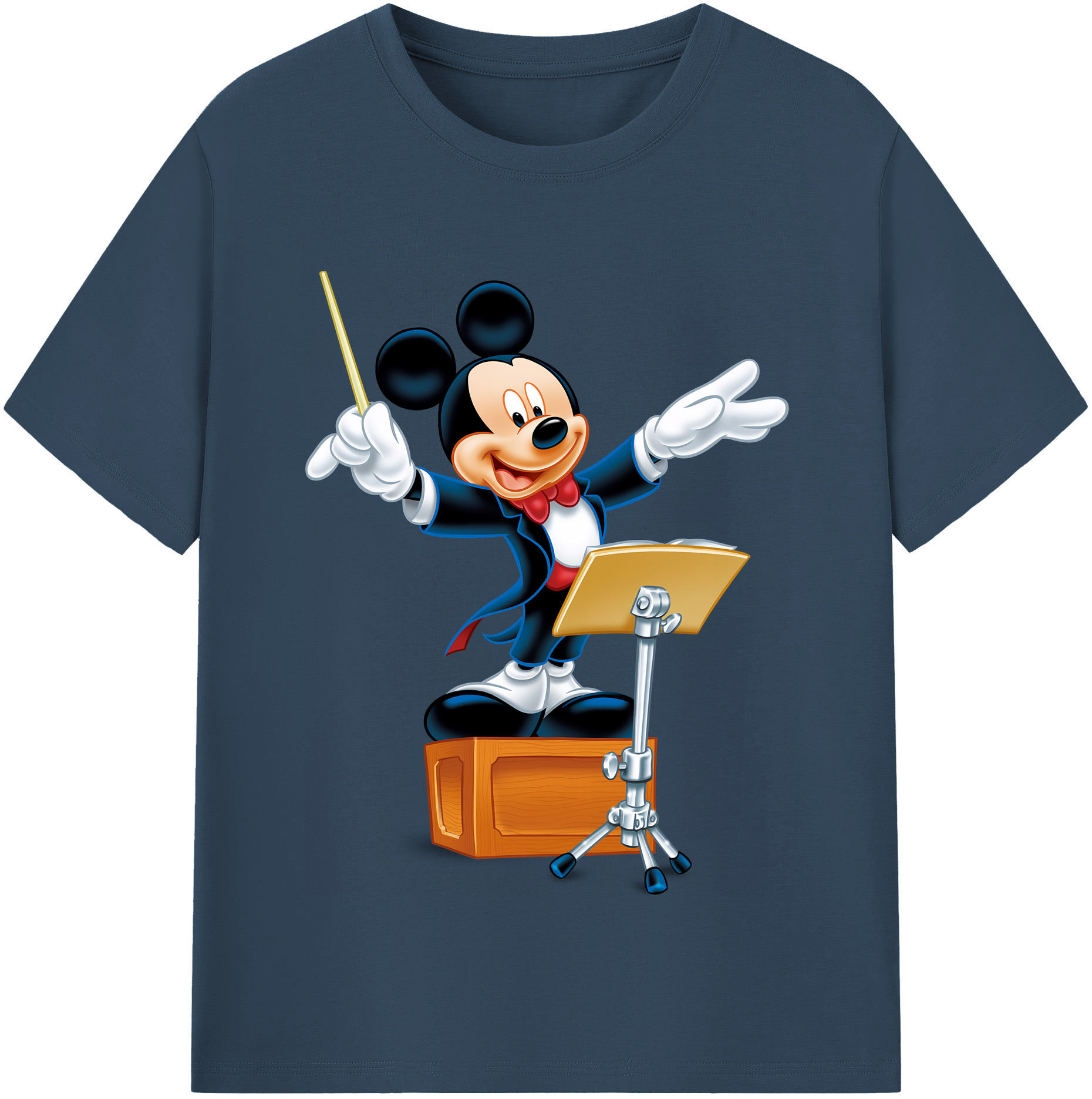 ミッキーマウス Mickey Mouse レディースカジュアルプリントTシャツ（綿100％）