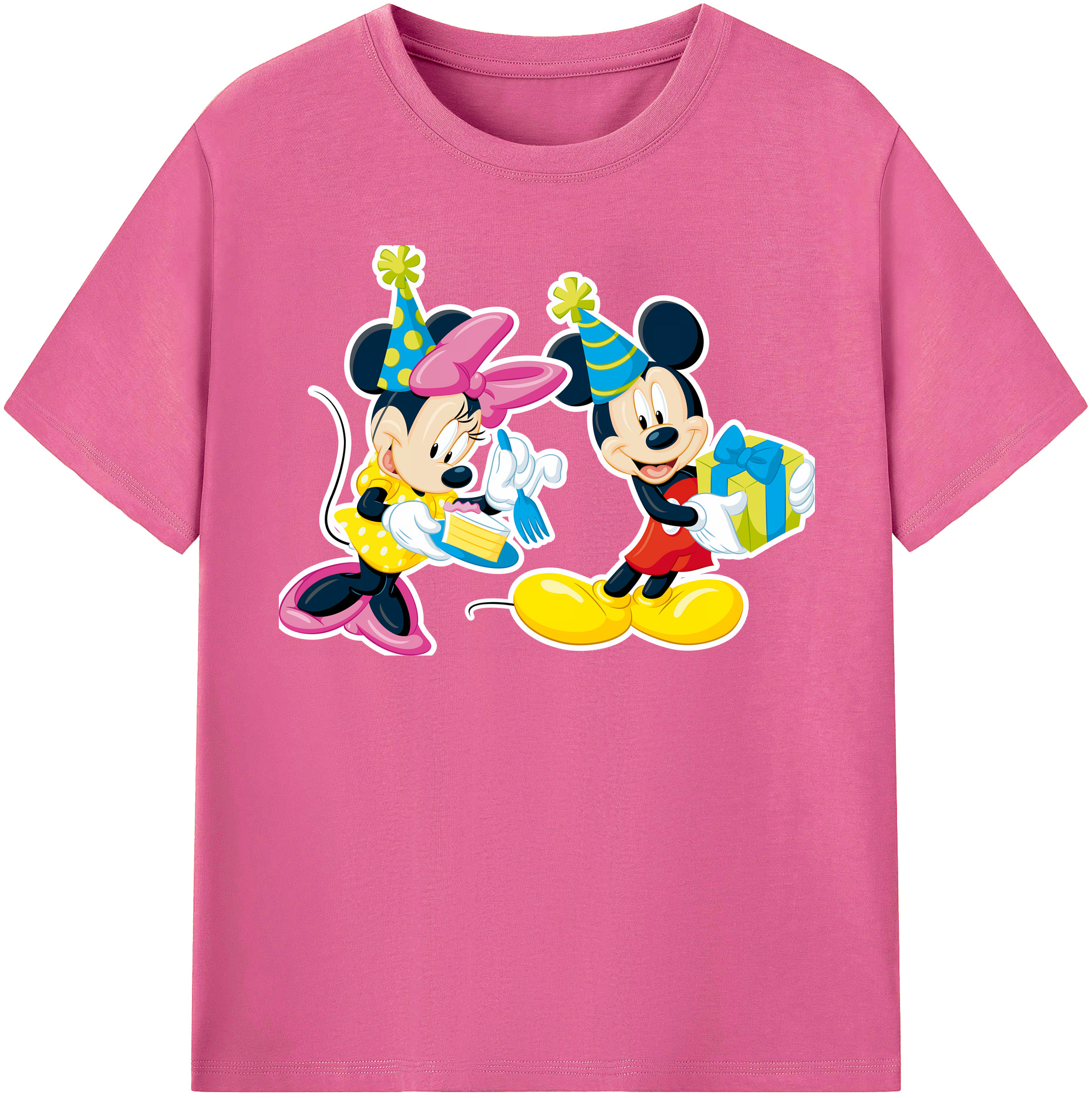 （画像用） ミッキーマウス Mickey Mouse レディースカジュアルプリントTシャツ（綿100％）