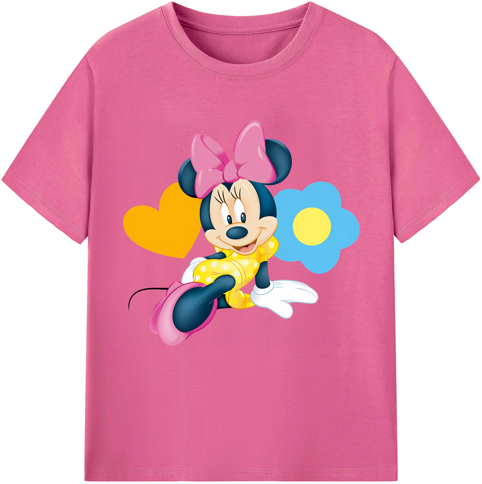 ミッキーマウス Mickey Mouse レディースカジュアルプリントTシャツ（綿100％）