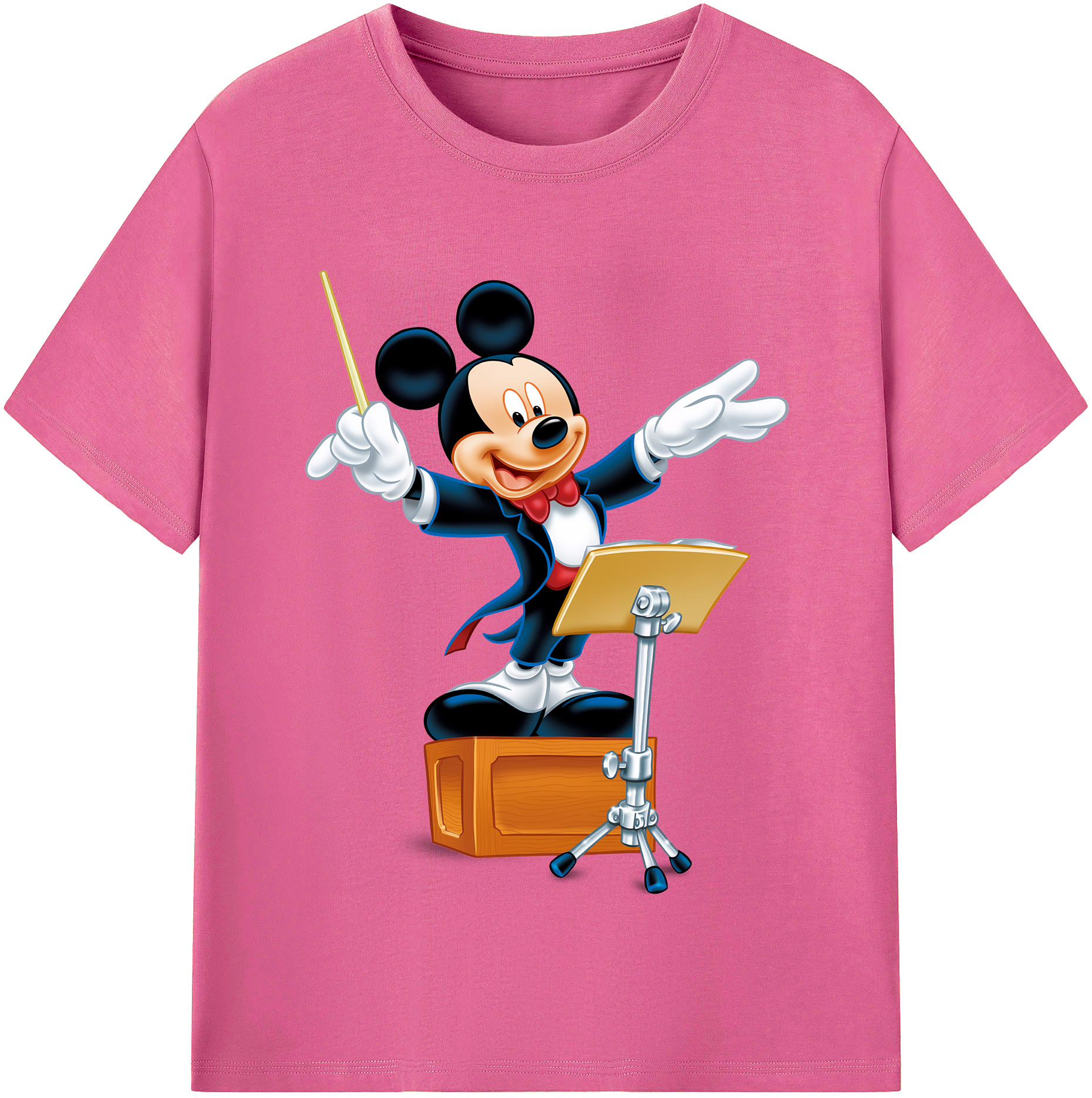 ミッキーマウス Mickey Mouse レディースカジュアルプリントTシャツ（綿100％）