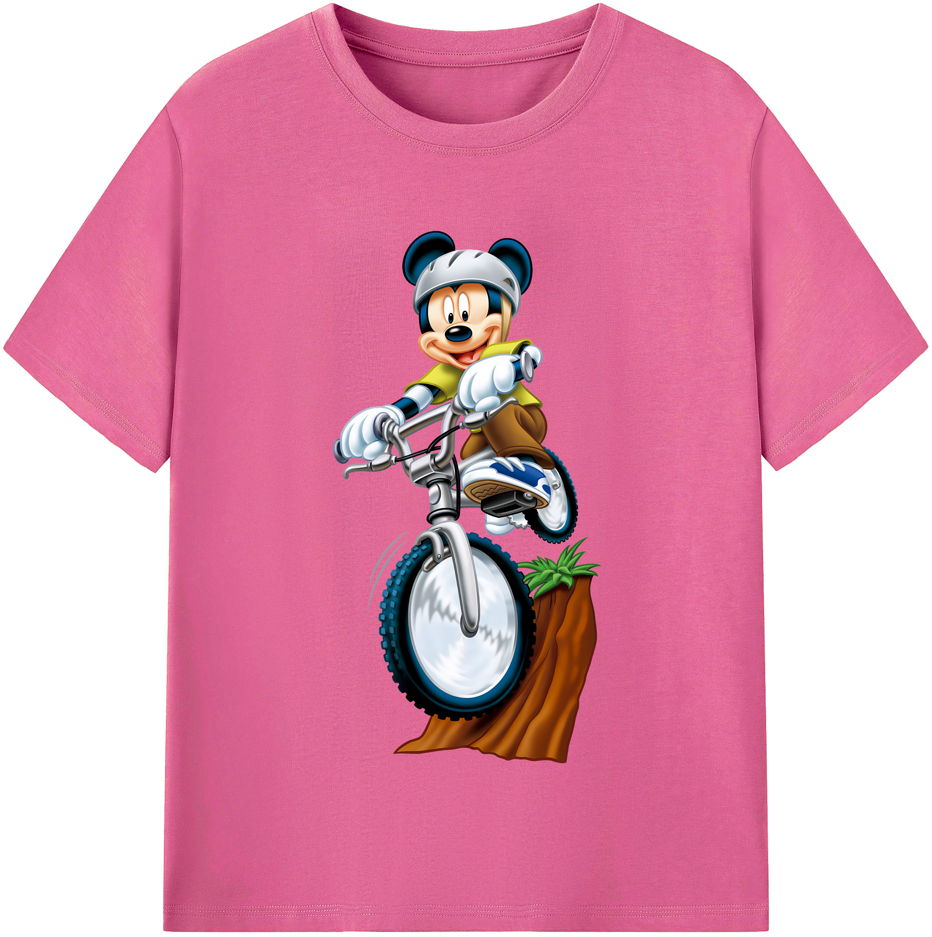 ミッキーマウス Mickey Mouse レディースカジュアルプリントTシャツ（綿100％）