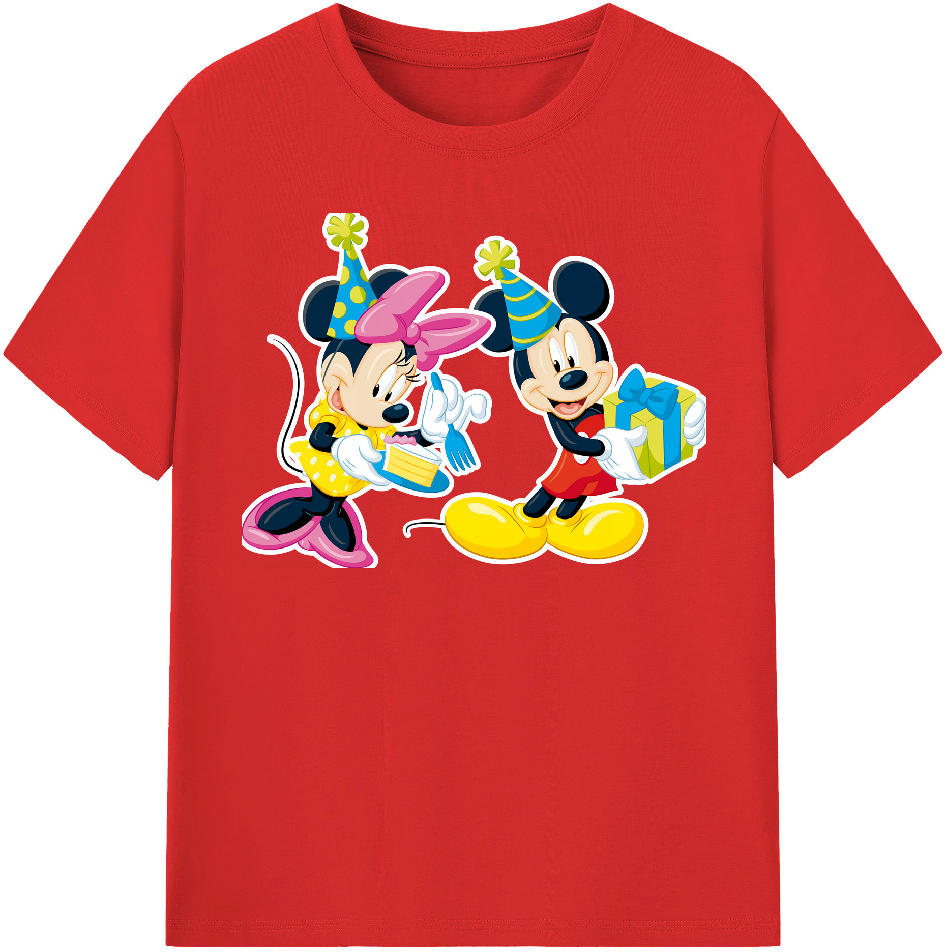 （画像用） ミッキーマウス Mickey Mouse レディースカジュアルプリントTシャツ（綿100％）