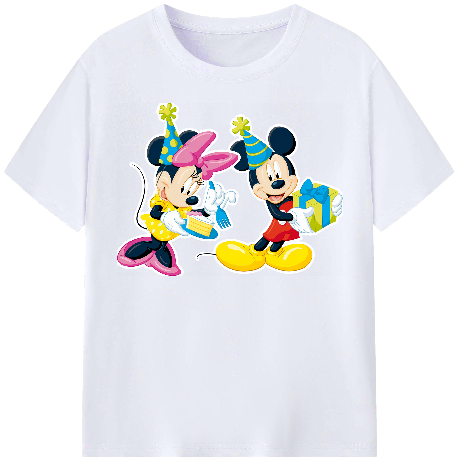 （画像用） ミッキーマウス Mickey Mouse レディースカジュアルプリントTシャツ（綿100％）