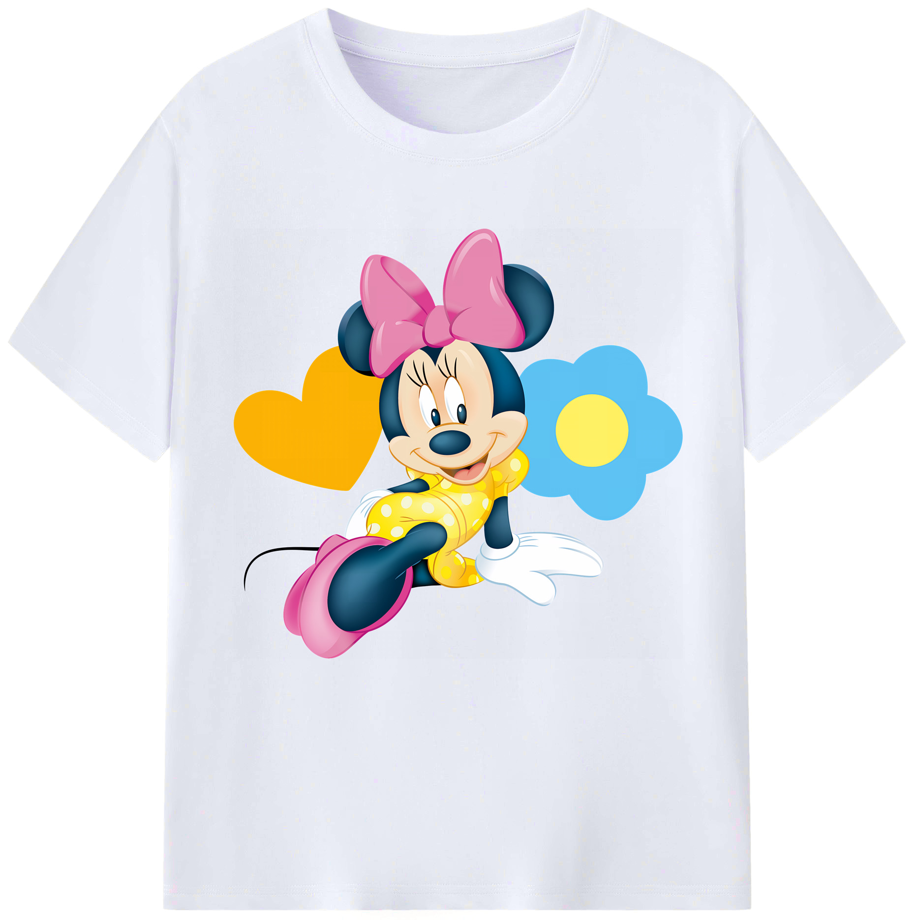 ミッキーマウス Mickey Mouse レディースカジュアルプリントTシャツ（綿100％）