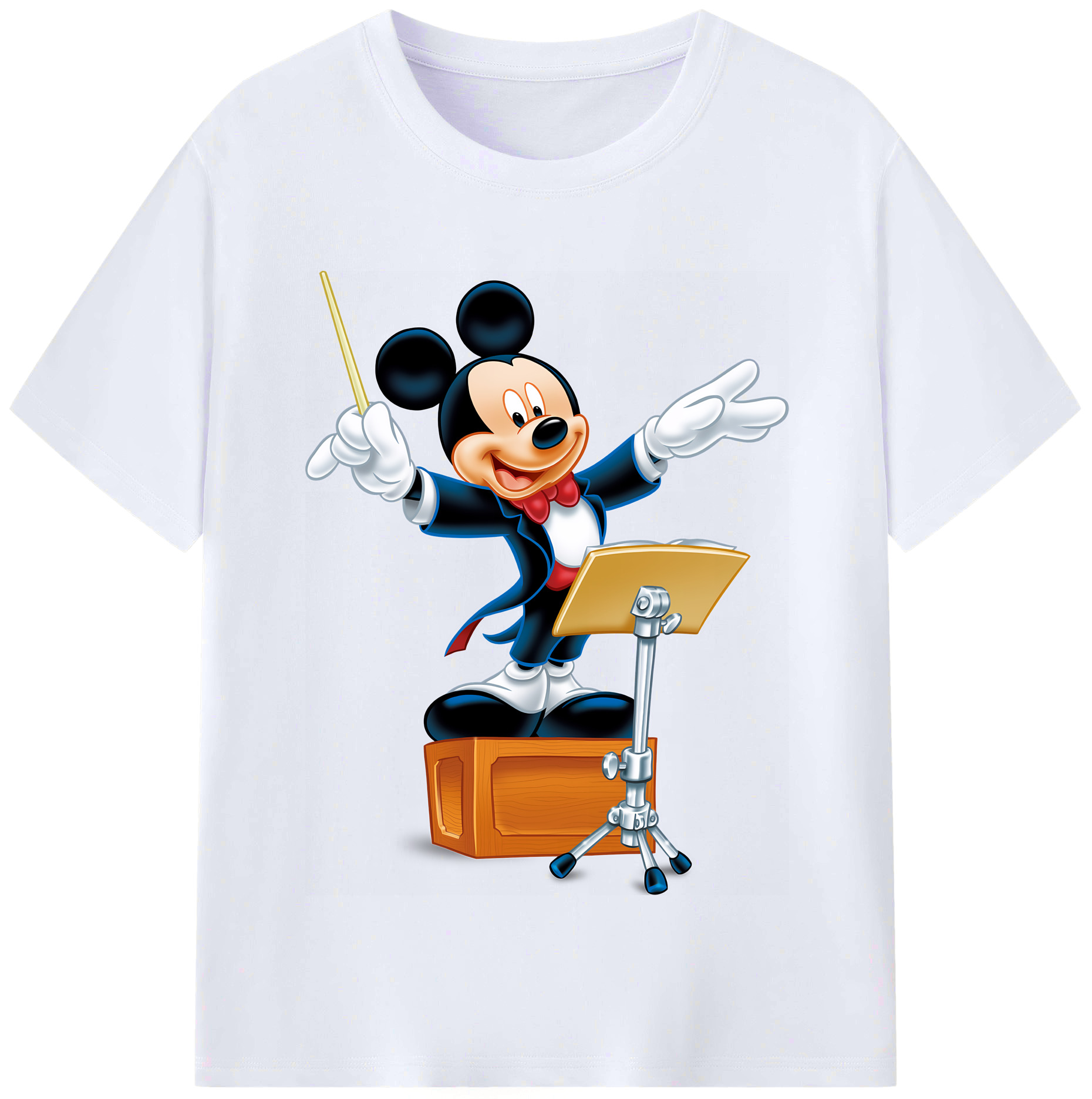 ミッキーマウス Mickey Mouse レディースカジュアルプリントTシャツ（綿100％）