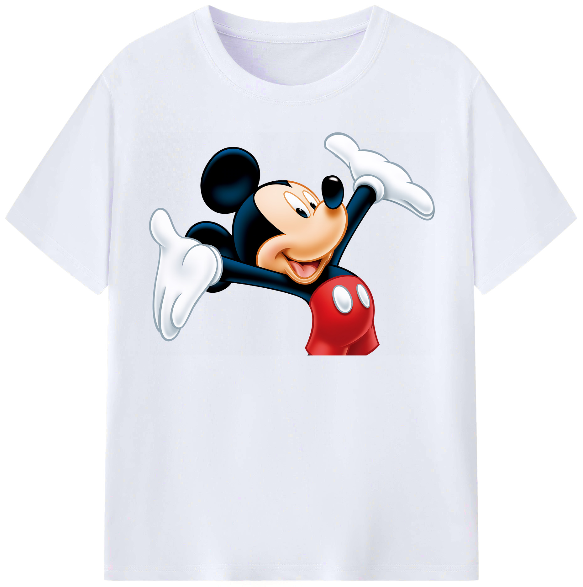 （画像用） ミッキーマウス Mickey Mouse レディースカジュアルプリントTシャツ（綿100％）