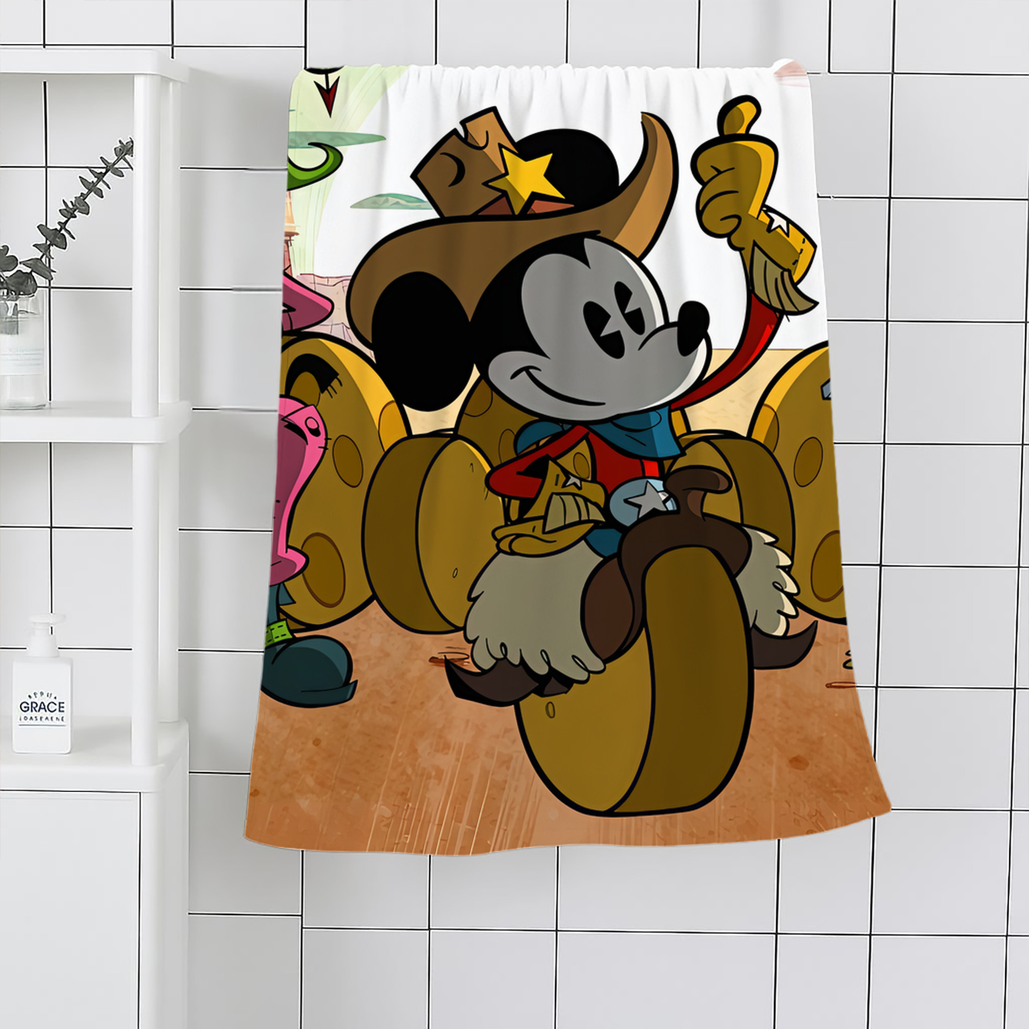 ミッキーマウス Mickey Mouse 大判バスタオル 70×140cm 吸水速乾 柔らかい肌触り