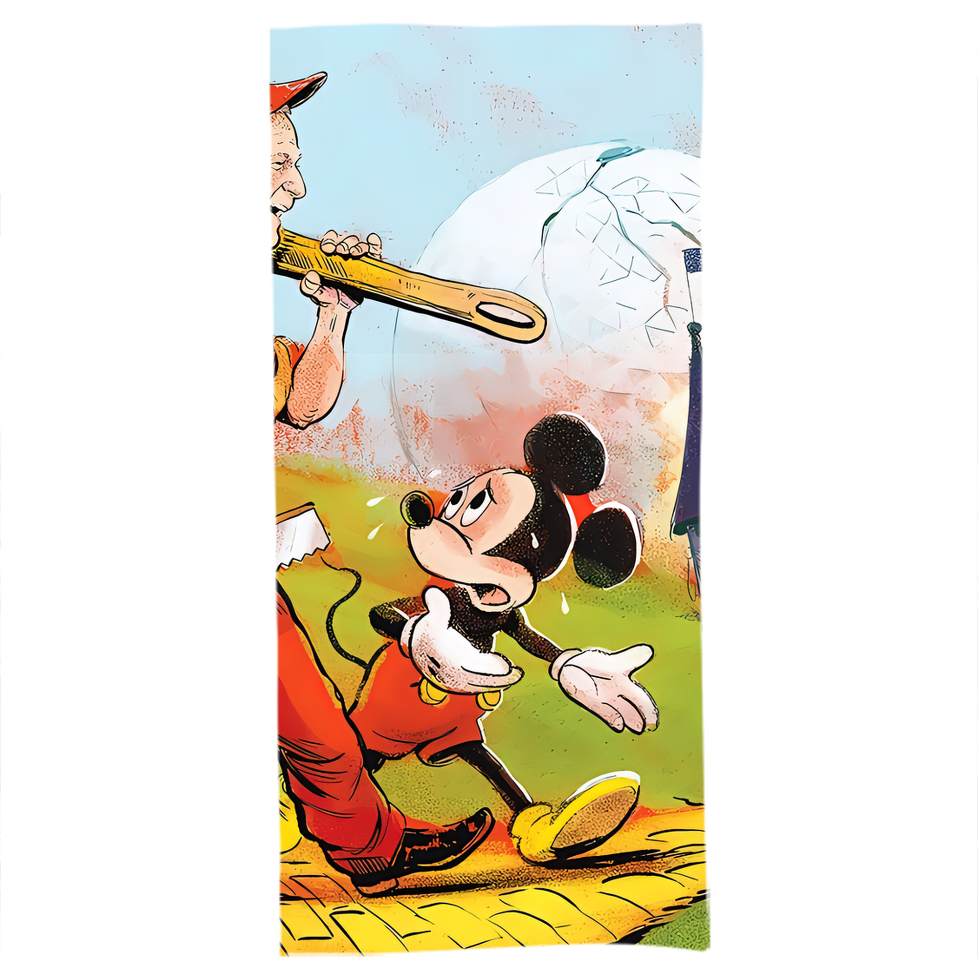 （画像用） ミッキーマウス Mickey Mouse 大判バスタオル 70×140cm 吸水速乾 柔らかい肌触り