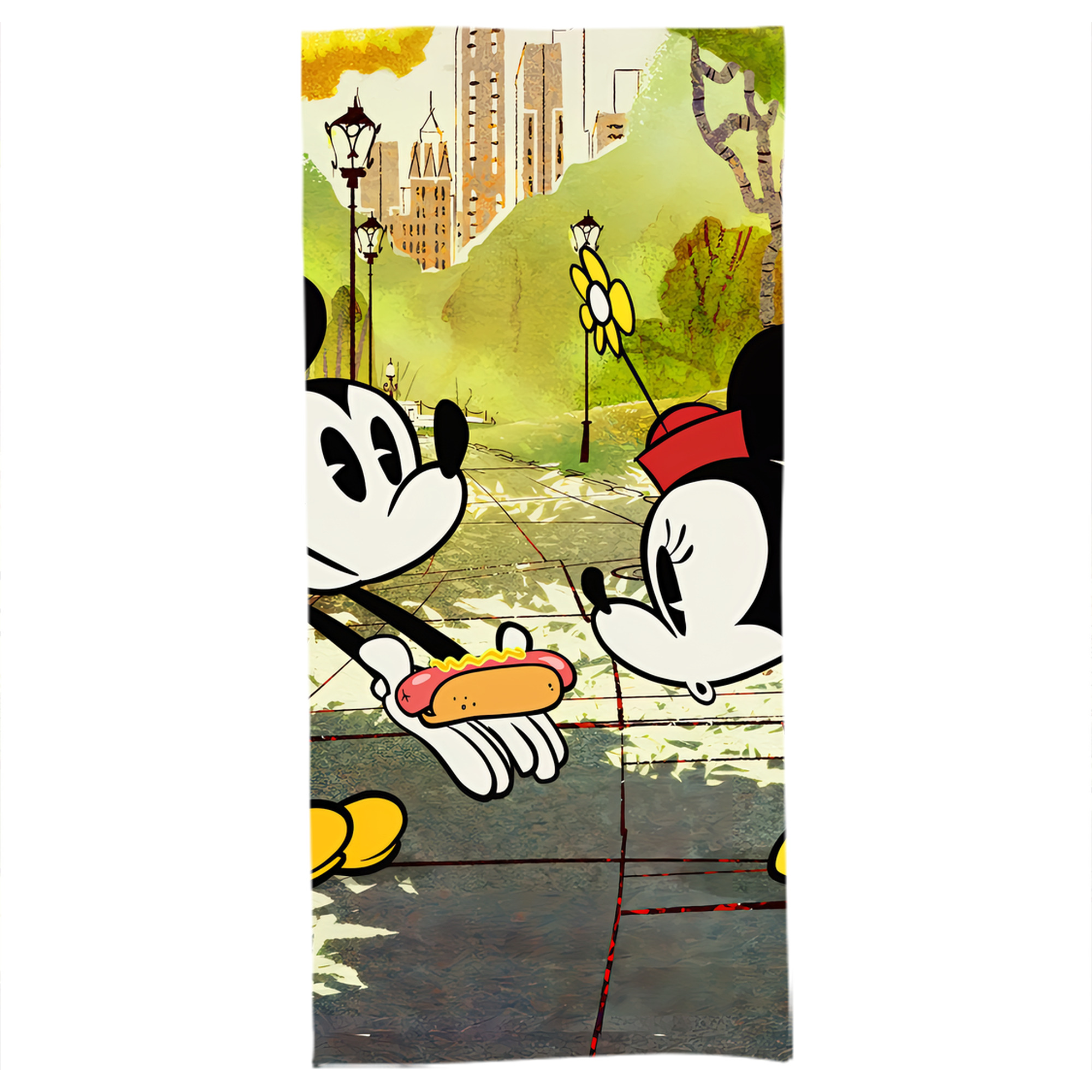 （画像用） ミッキーマウス Mickey Mouse 大判バスタオル 70×140cm 吸水速乾 柔らかい肌触り