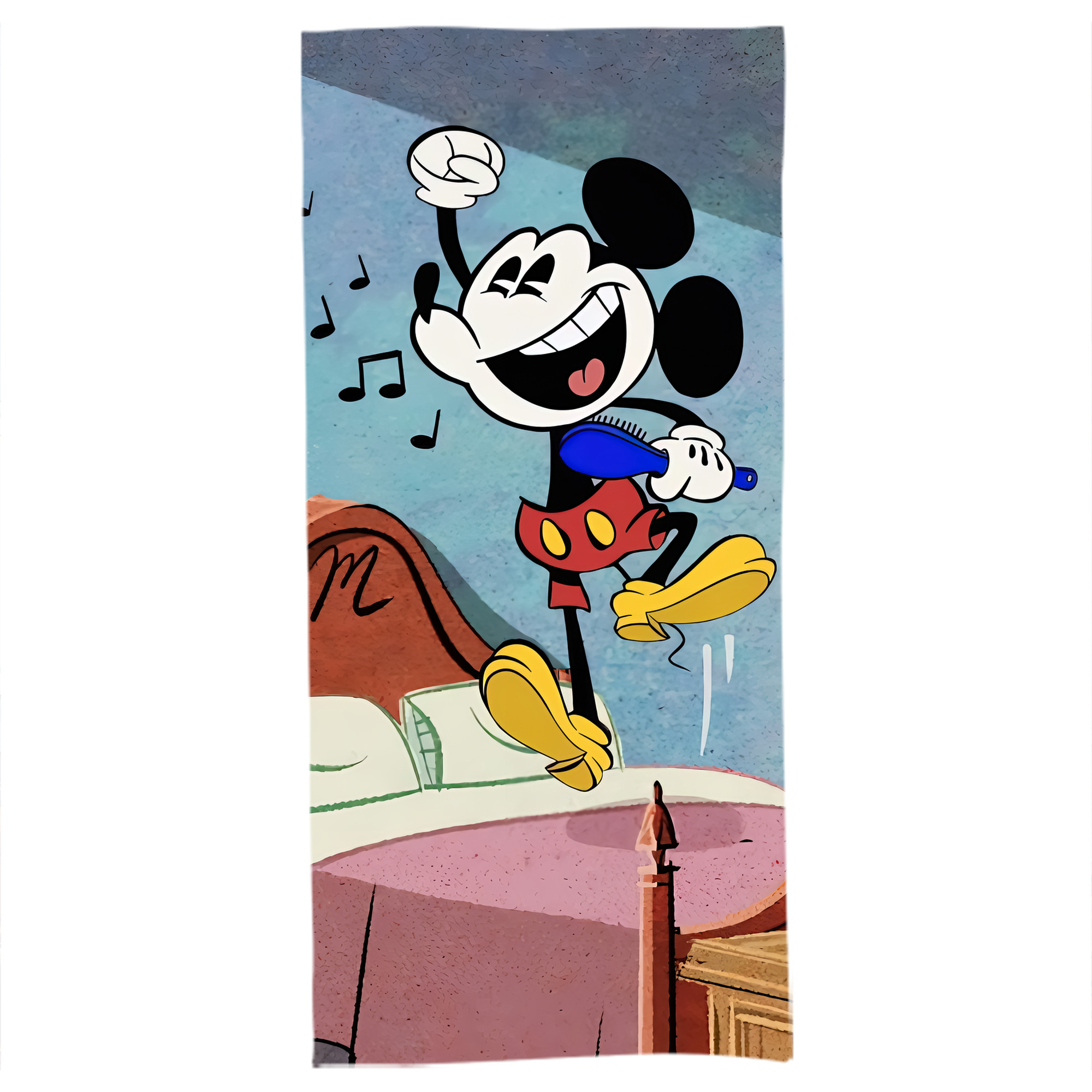 （画像用） ミッキーマウス Mickey Mouse 大判バスタオル 70×140cm 吸水速乾 柔らかい肌触り