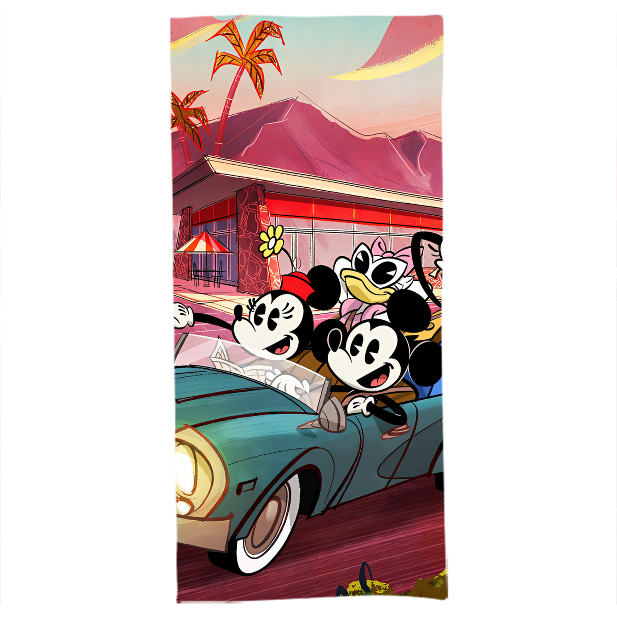 （画像用） ミッキーマウス Mickey Mouse 大判バスタオル 70×140cm 吸水速乾 柔らかい肌触り