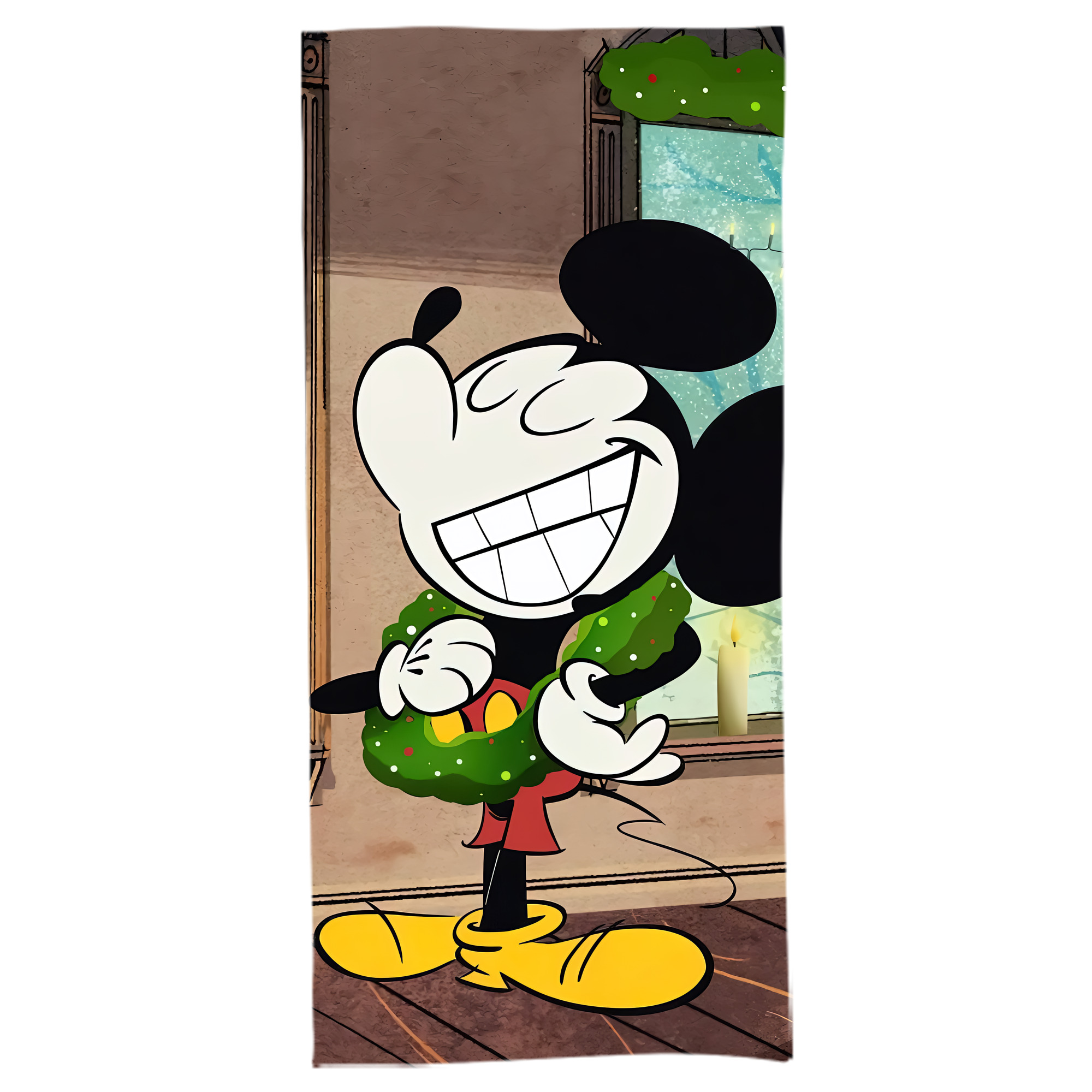 （画像用） ミッキーマウス Mickey Mouse 大判バスタオル 70×140cm 吸水速乾 柔らかい肌触り