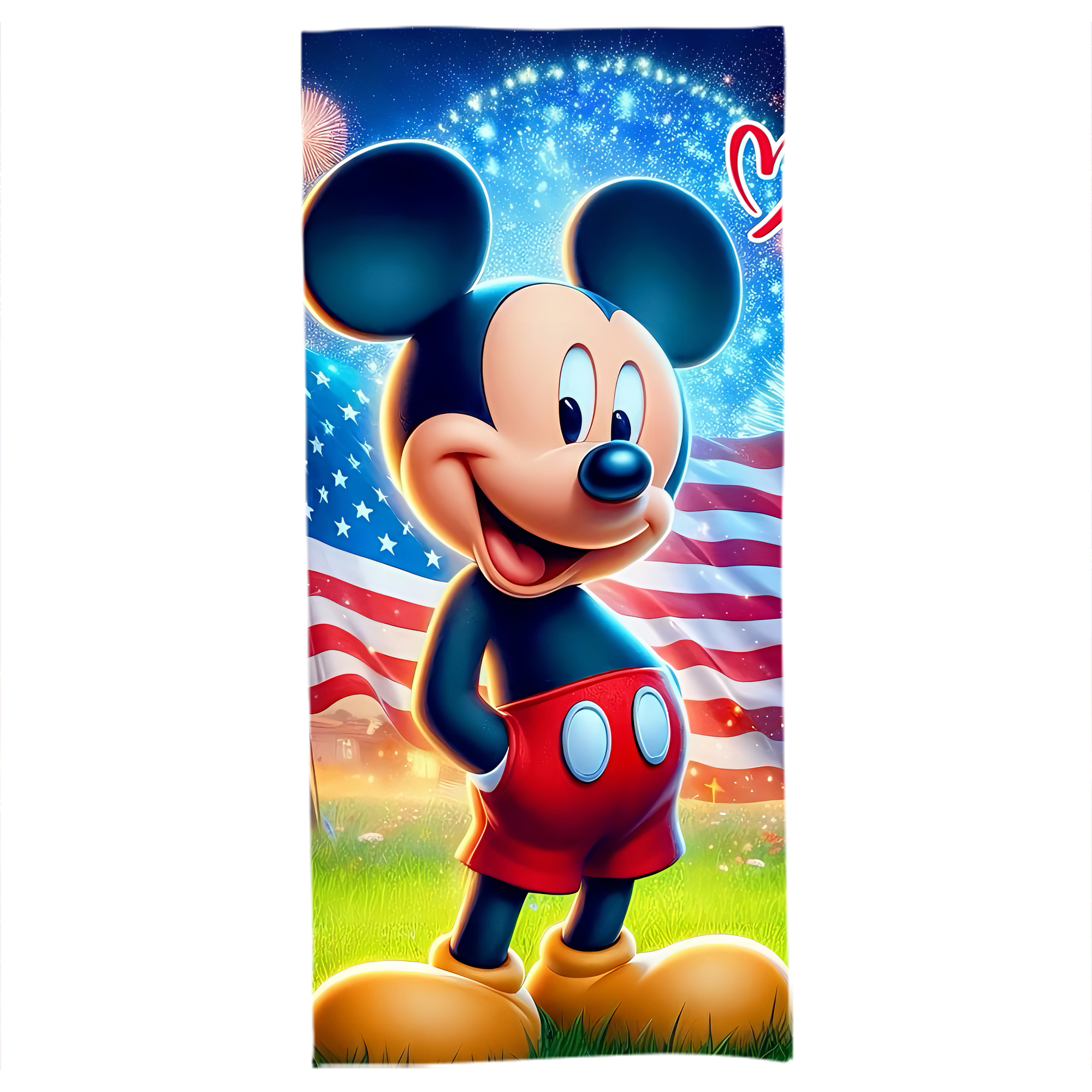 （画像用） ミッキーマウス Mickey Mouse 大判バスタオル 70×140cm 吸水速乾 柔らかい肌触り
