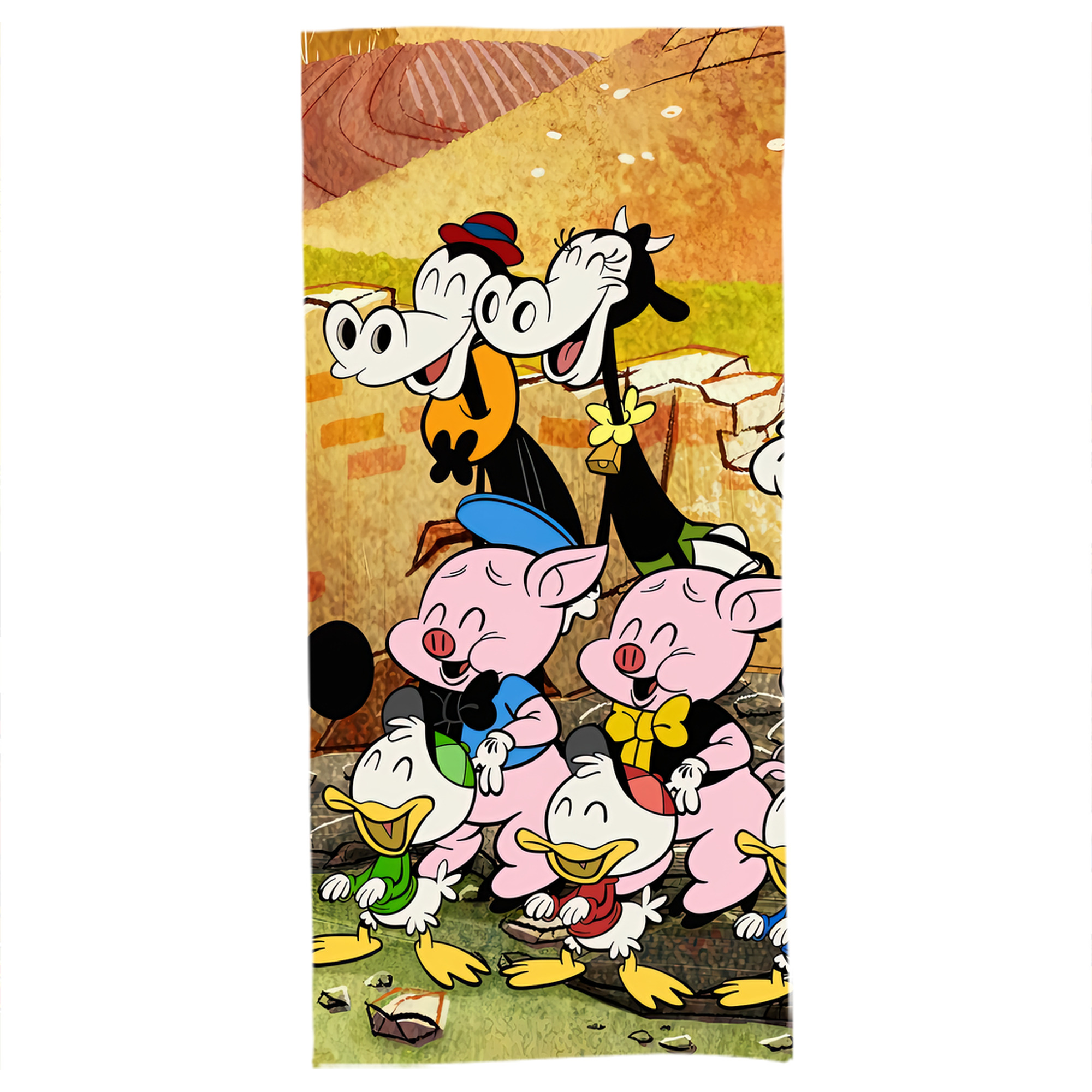 （画像用） ミッキーマウス Mickey Mouse 大判バスタオル 70×140cm 吸水速乾 柔らかい肌触り