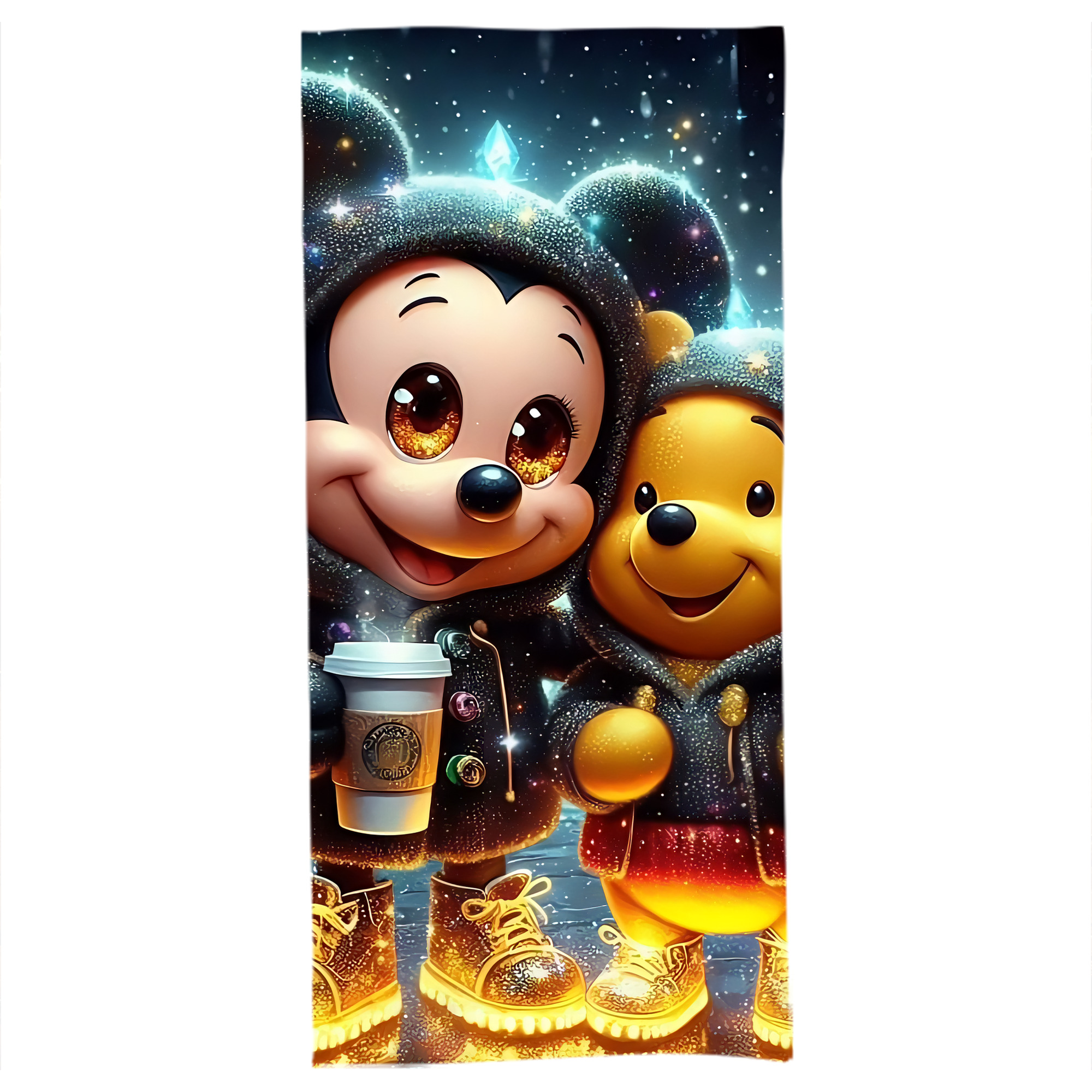 （画像用） ミッキーマウス Mickey Mouse 大判バスタオル 70×140cm 吸水速乾 柔らかい肌触り