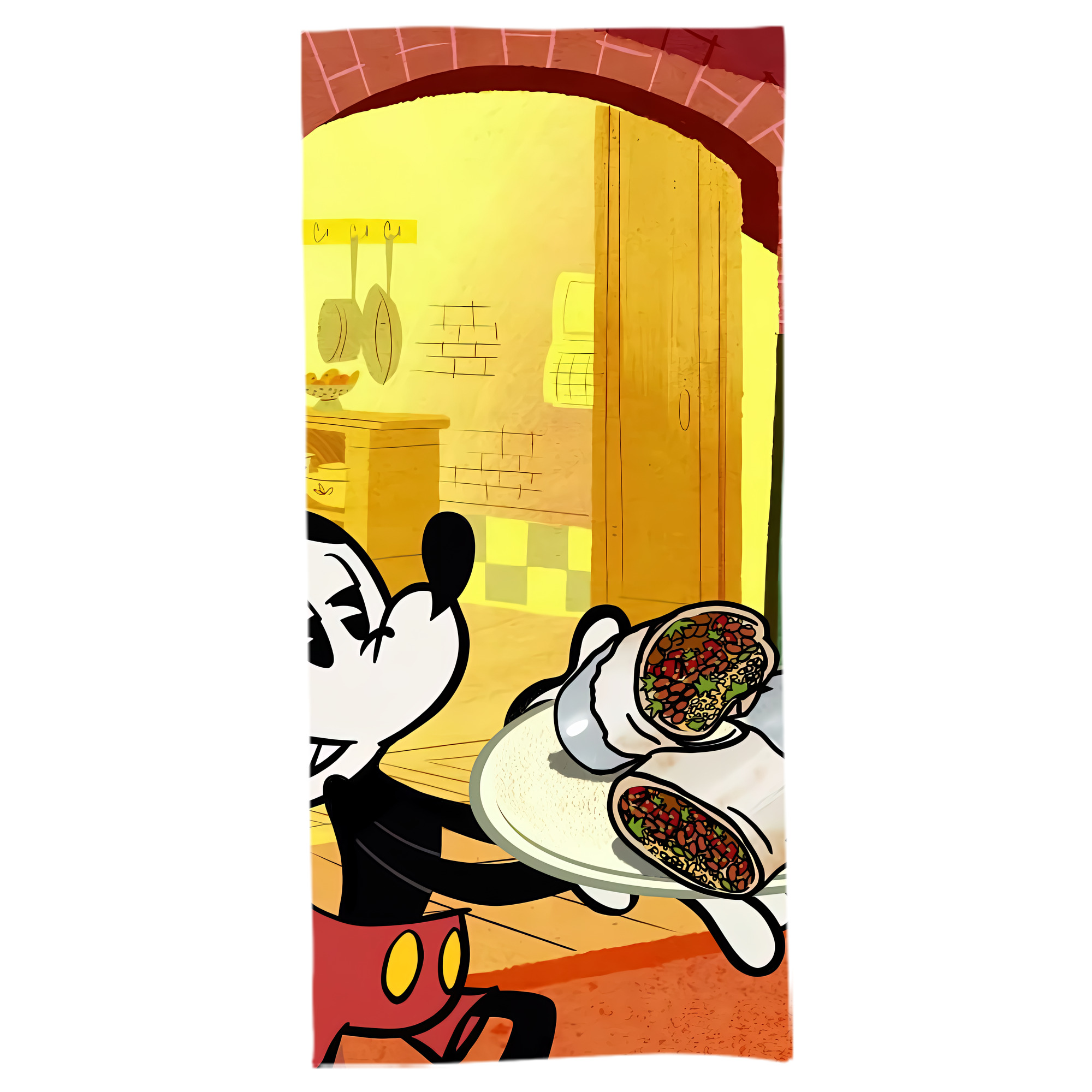 （画像用） ミッキーマウス Mickey Mouse 大判バスタオル 70×140cm 吸水速乾 柔らかい肌触り