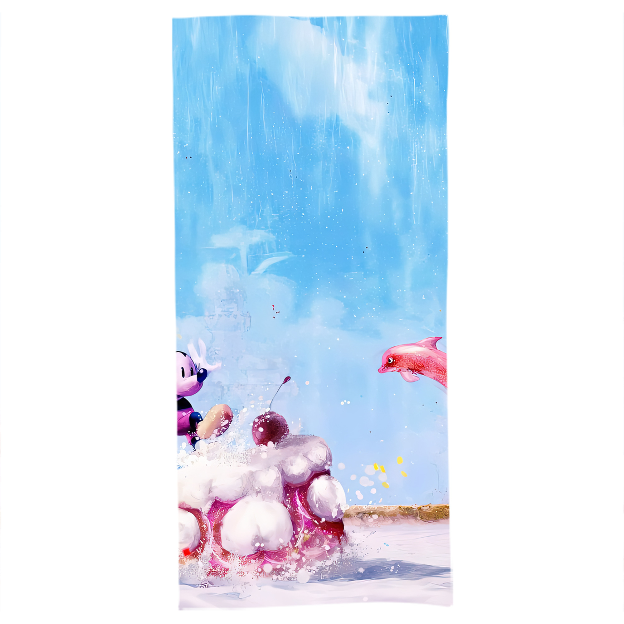（画像用） ミッキーマウス Mickey Mouse 大判バスタオル 70×140cm 吸水速乾 柔らかい肌触り