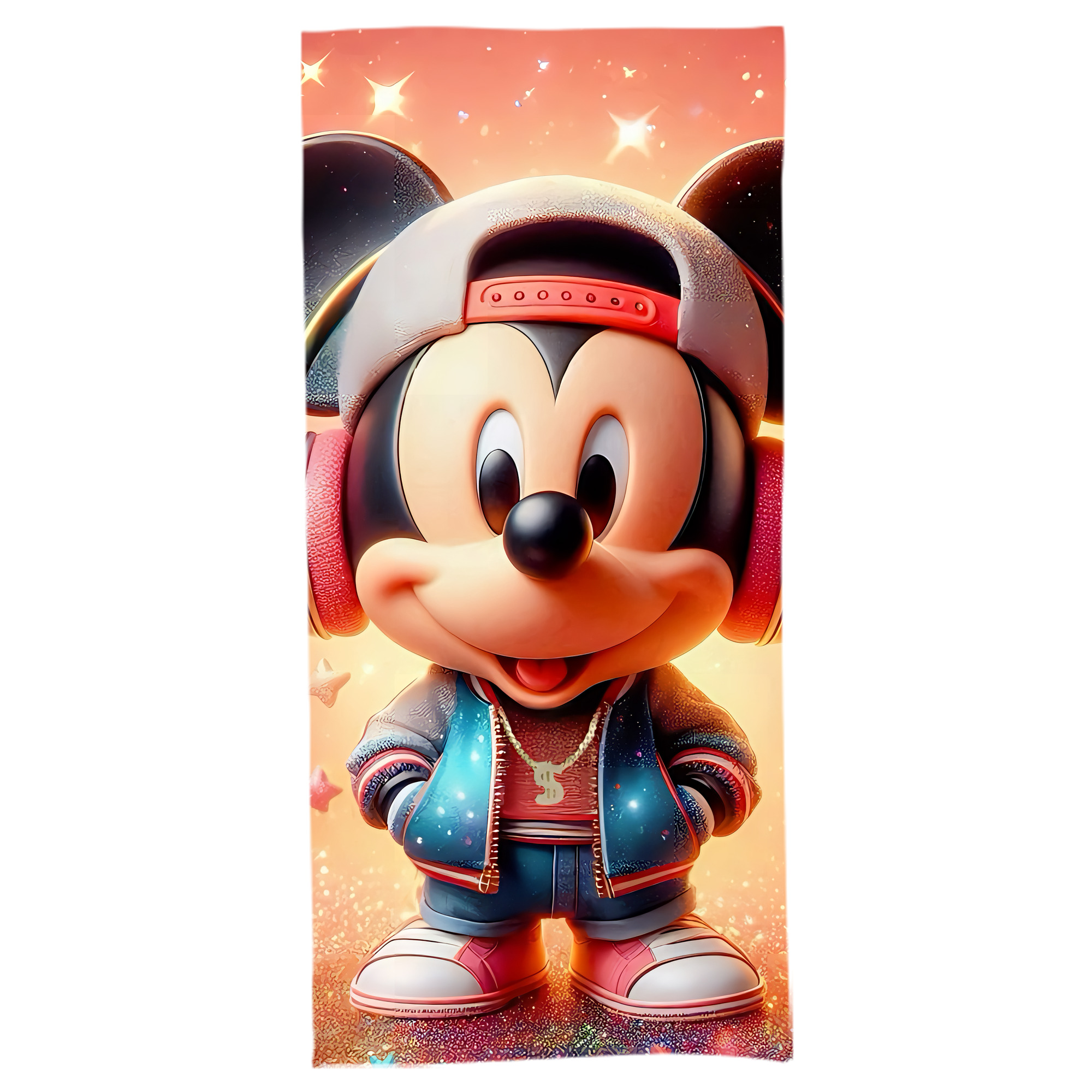 （画像用） ミッキーマウス Mickey Mouse 大判バスタオル 70×140cm 吸水速乾 柔らかい肌触り