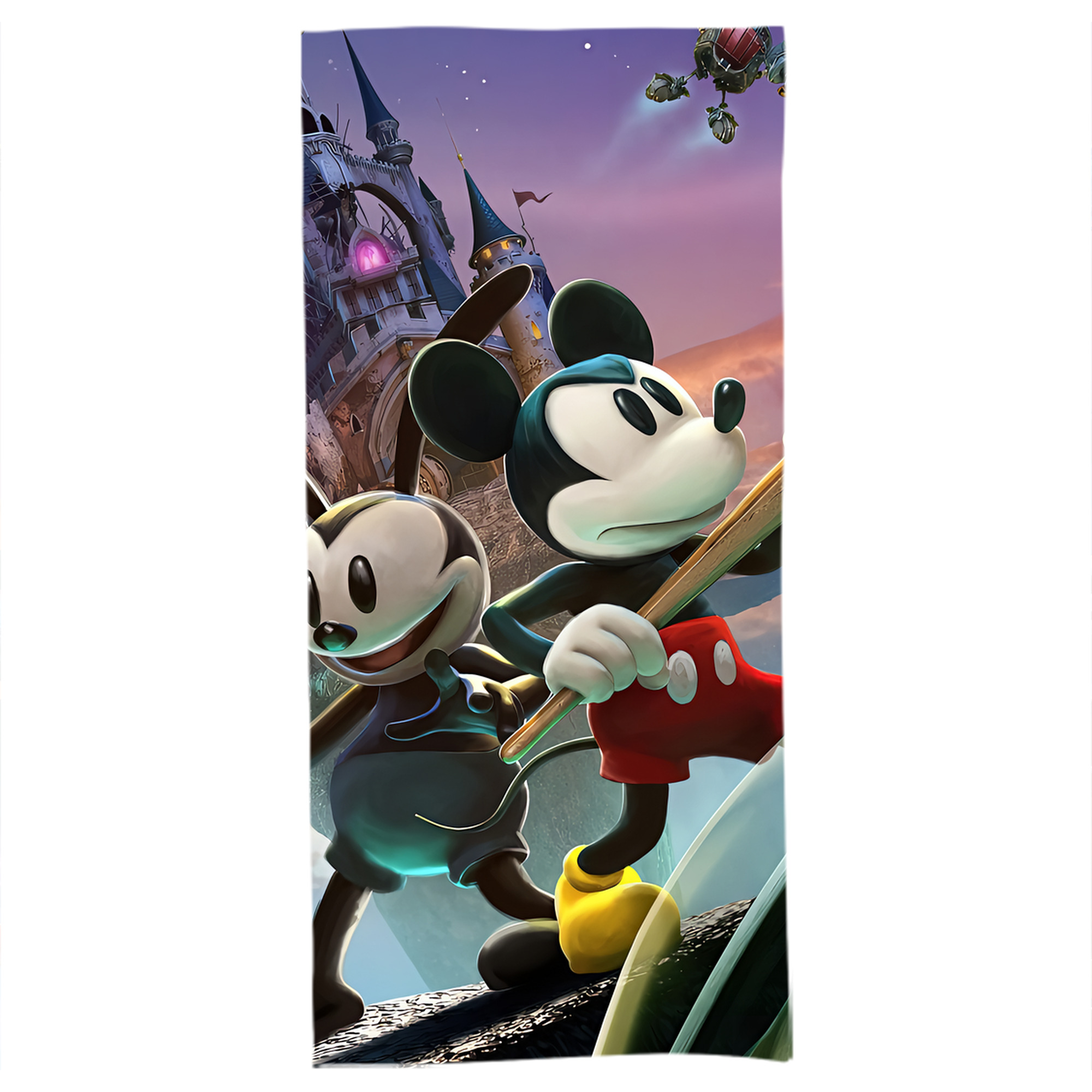 （画像用） ミッキーマウス Mickey Mouse 大判バスタオル 70×140cm 吸水速乾 柔らかい肌触り